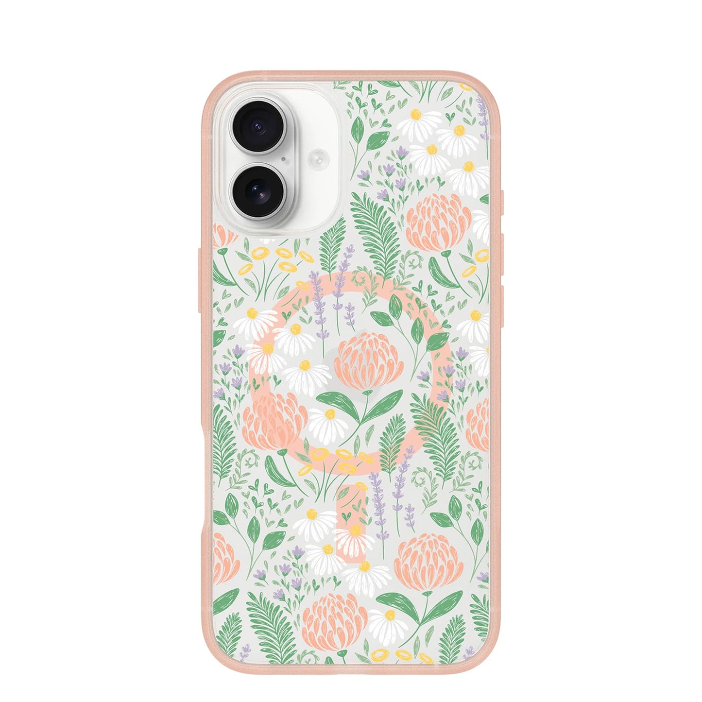 OtterBox iPhone 16 Pro Symmetry Series Clear Case - Pink Leopard Print | Snaps to MagSafe, Ultra-Sleek, Raised Edges Protect Camera & Screen, Ultra-Thin, Sleek iPhone Case