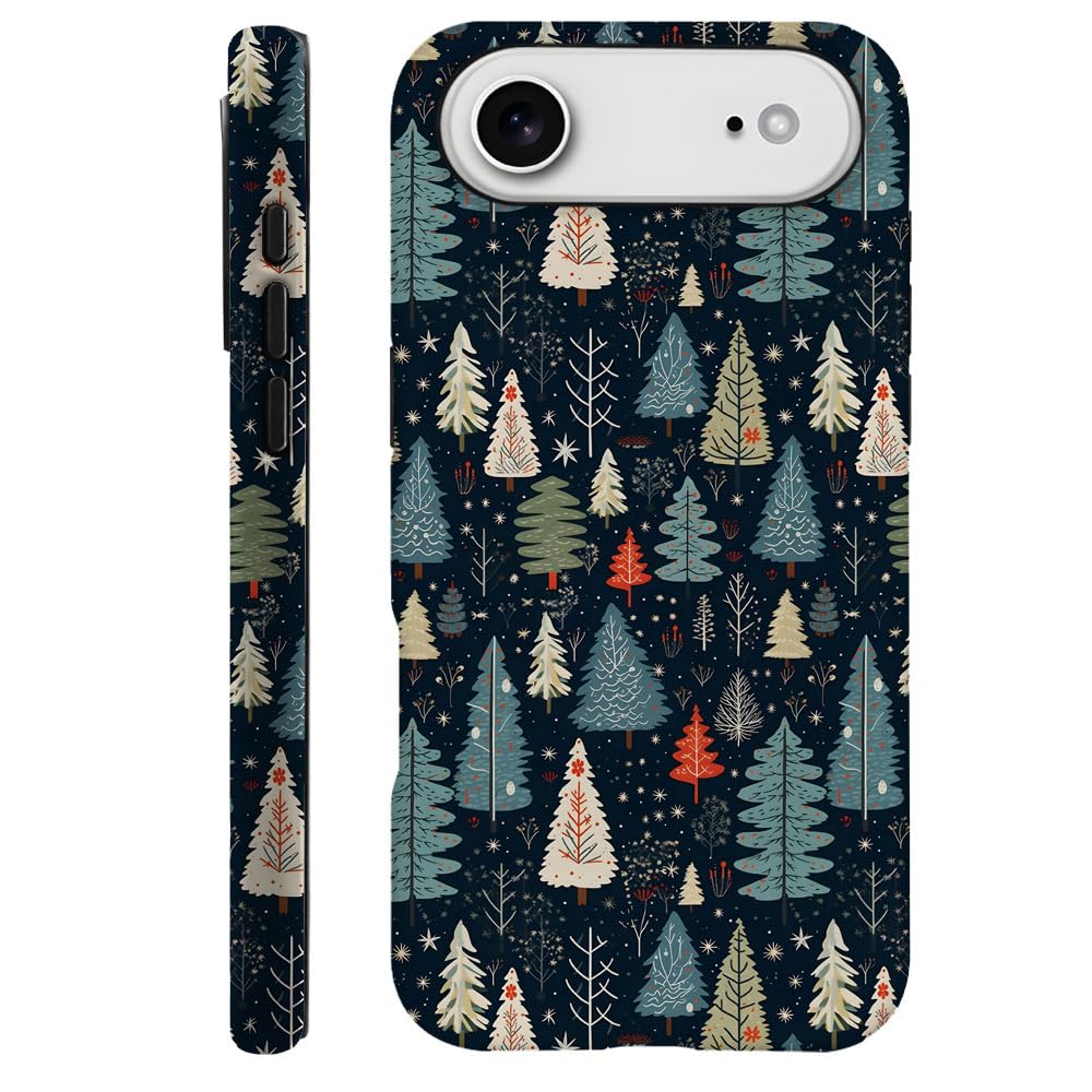 Compatible with iPhone 15 Pro,Durable & Shockproof Phone Case Cover Design - Christmas Retro Doodle