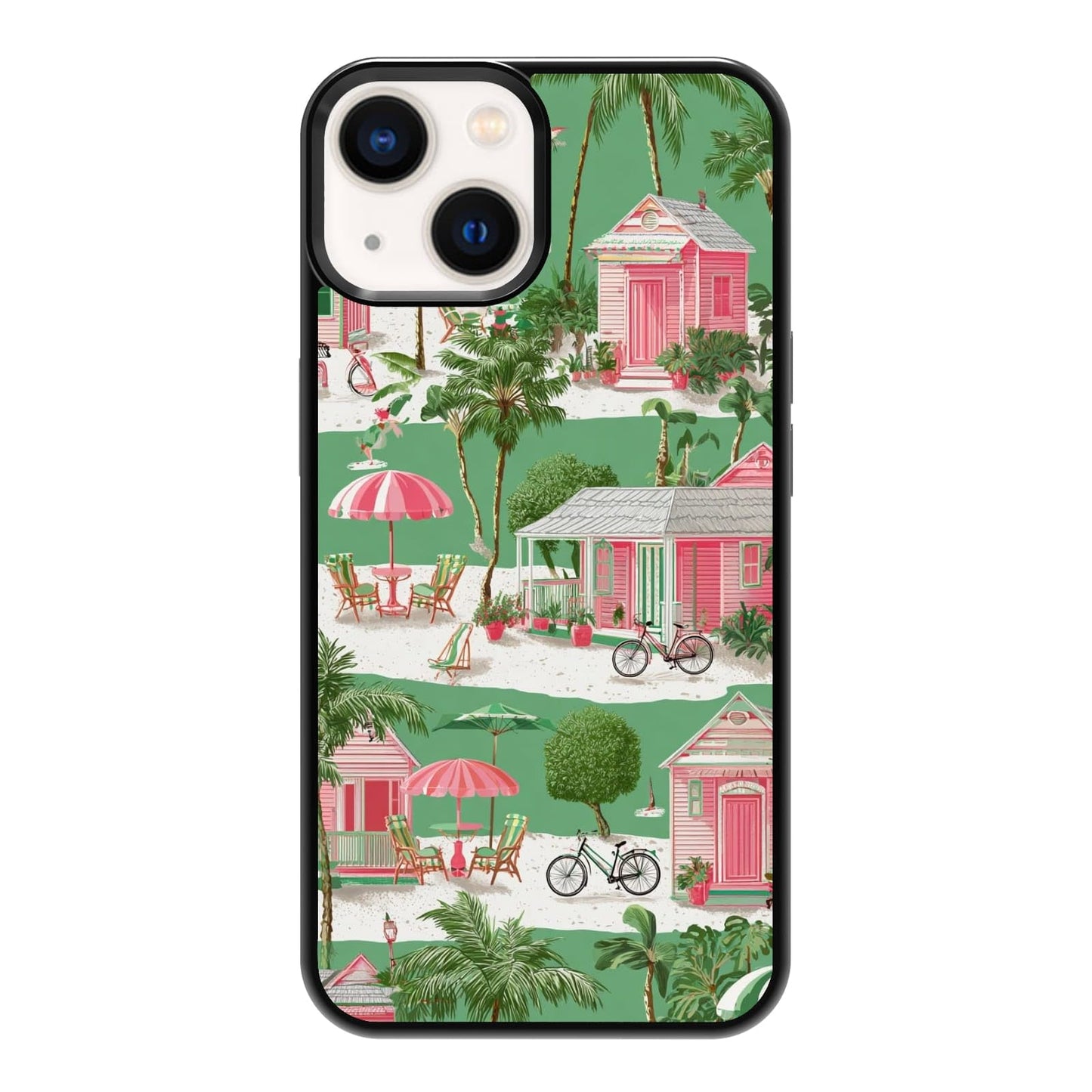 Elegant Forest Green Botanical Leaf and Plant Illustration Phone Case, Shockproof Protective Cover for iPhone 11 12 13 14 15 16 17 Pro Max Plus Mini XR 7 8 SE