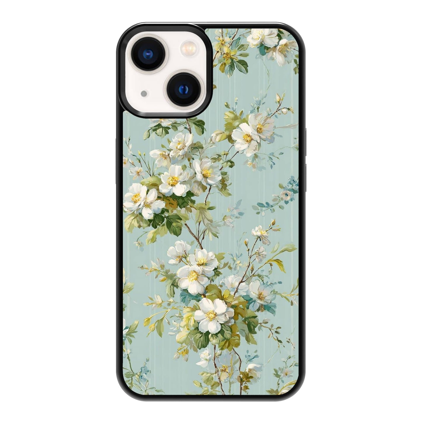 Lush Garden Wildflower Field Green Botanical Nature Aesthetic Phone Case, Shockproof Protective Cover for iPhone 11 12 13 14 15 16 17 Pro Max Plus Mini XR 7 8 SE
