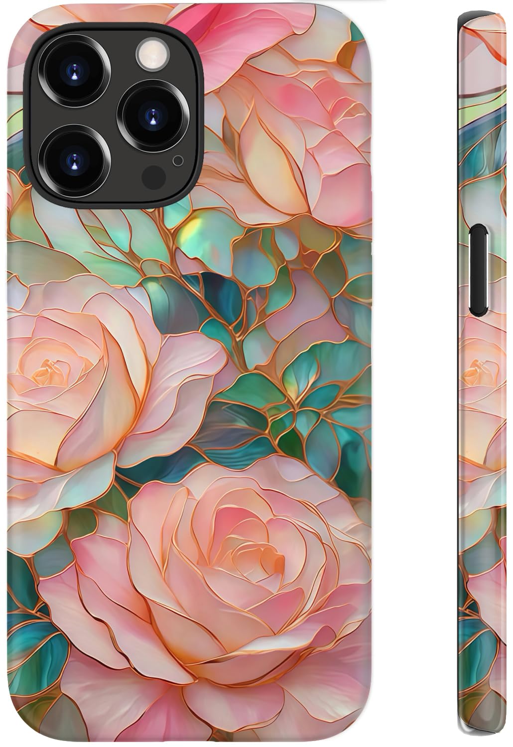 DEENAKIN for iPhone 14/iPhone 13 Case,Cute Floral,Trendy Preppy Y2K Designs | Compatible with Magsafe, Dual-Layer Hard Shell + Silicone, Slim Fit Phone Cover with Flower for Women Girls