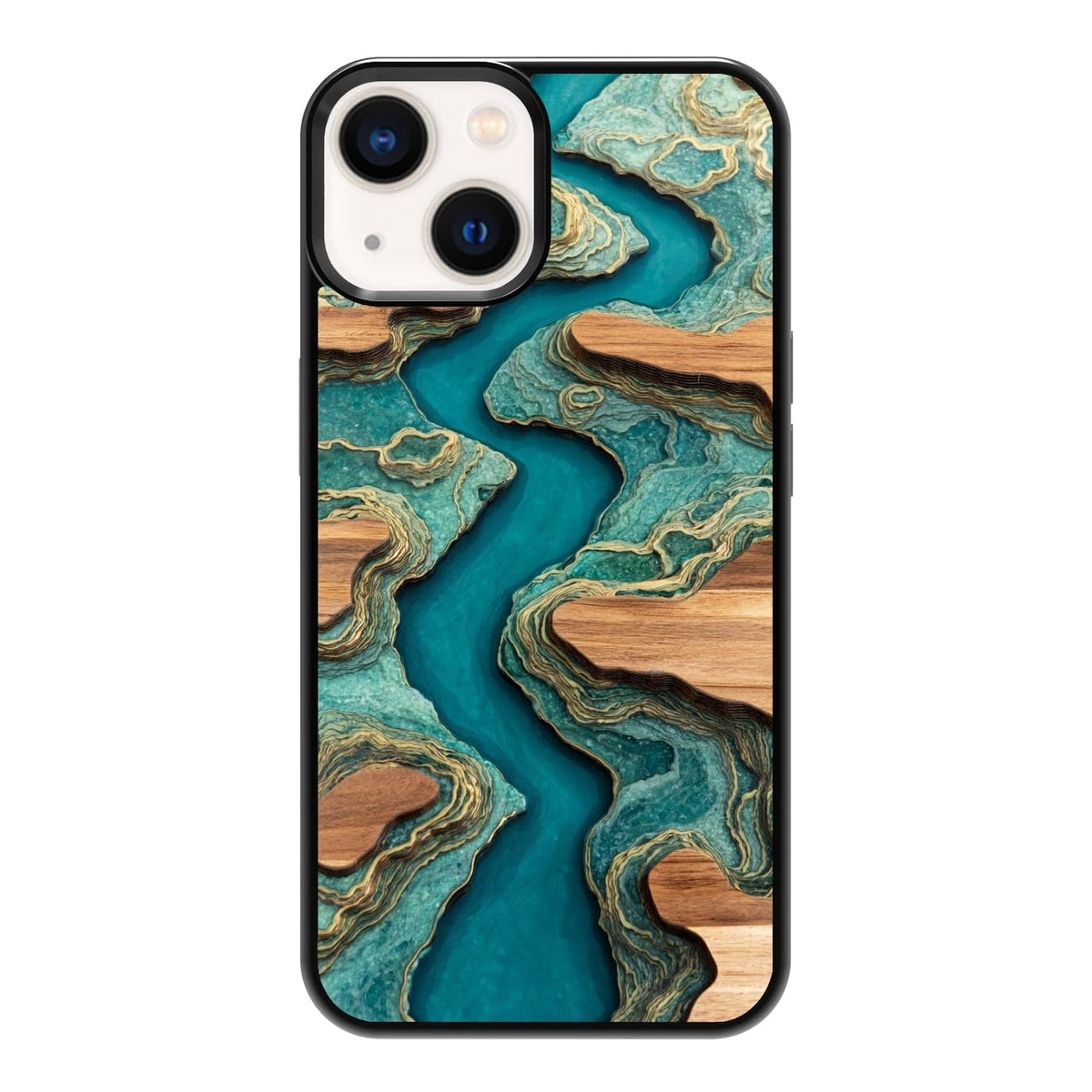 Four Seasons Tree of Life Watercolor Nature Phone Case, Shockproof Protective Cover for iPhone 11 12 13 14 15 16 17 Pro Max Plus Mini XR 7 8 SE