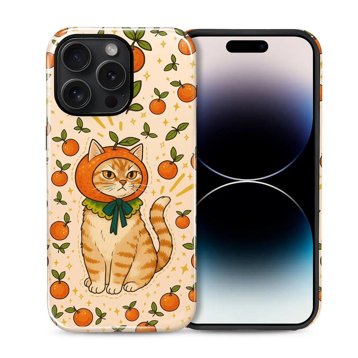 Case for iPhone 15, Shockproof Hybrid Protective Phone Case, Dual-Layer Drop Protection Anti-Scratch, Cozy Cats