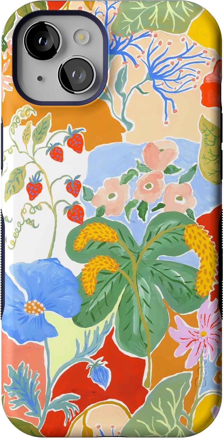 Casely iPhone 15 Case | Hanging Around | Potted Plants Floral | Bold Protective Design | Compatible with MagSafe