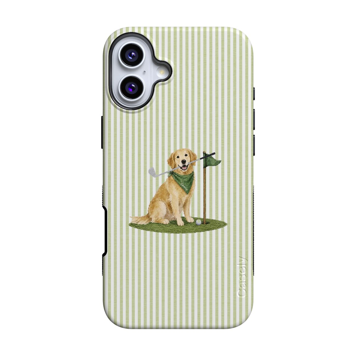 Casely iPhone 16 Case | Clubhouse | Golden on the Green | Bold Protective Design | Compatible with MagSafe