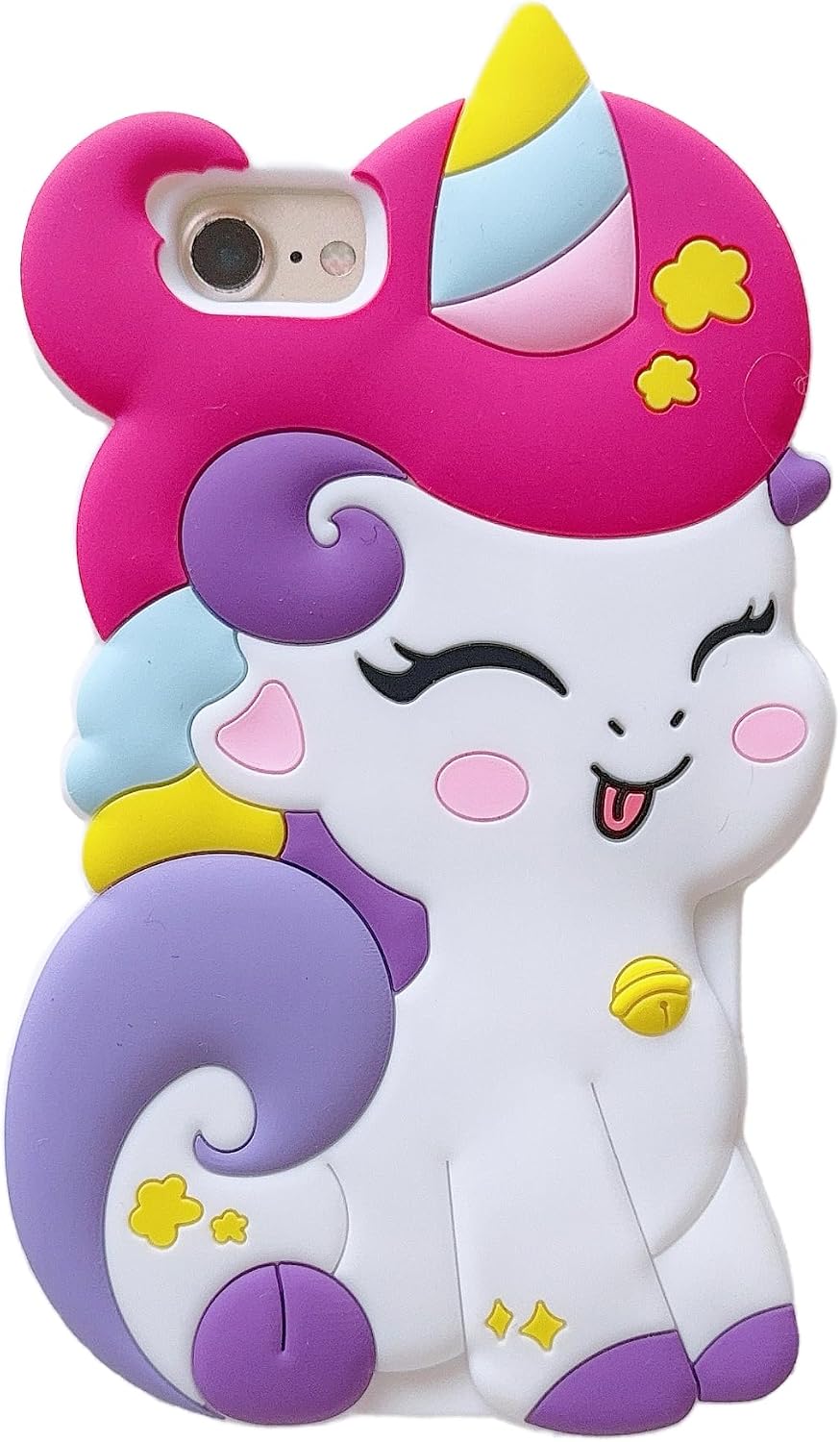 3D Cute Unicorn Soft Case for iPhone 16e/iPhone 17e 6.1 inch,3D Cute Cartoon Kawaii Fashion Character Unicorn Horse Kids Girls Women Soft Silicone Case