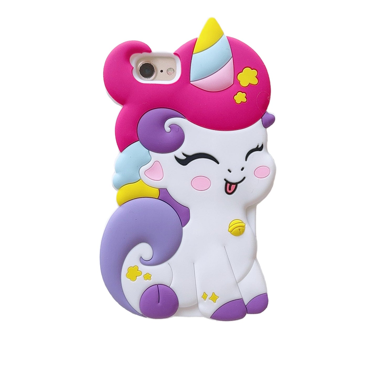 3D Cute Unicorn Soft Case for iPhone 16e/iPhone 17e 6.1 inch,3D Cute Cartoon Kawaii Fashion Character Unicorn Horse Kids Girls Women Soft Silicone Case
