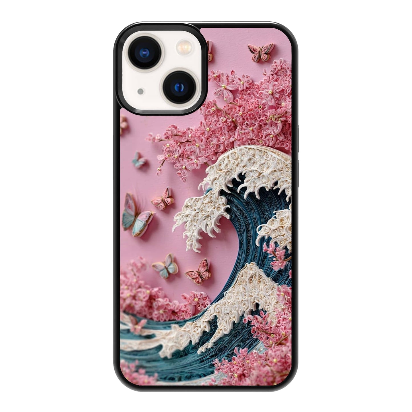 Elegant Forest Green Botanical Leaf and Plant Illustration Phone Case, Shockproof Protective Cover for iPhone 11 12 13 14 15 16 17 Pro Max Plus Mini XR 7 8 SE