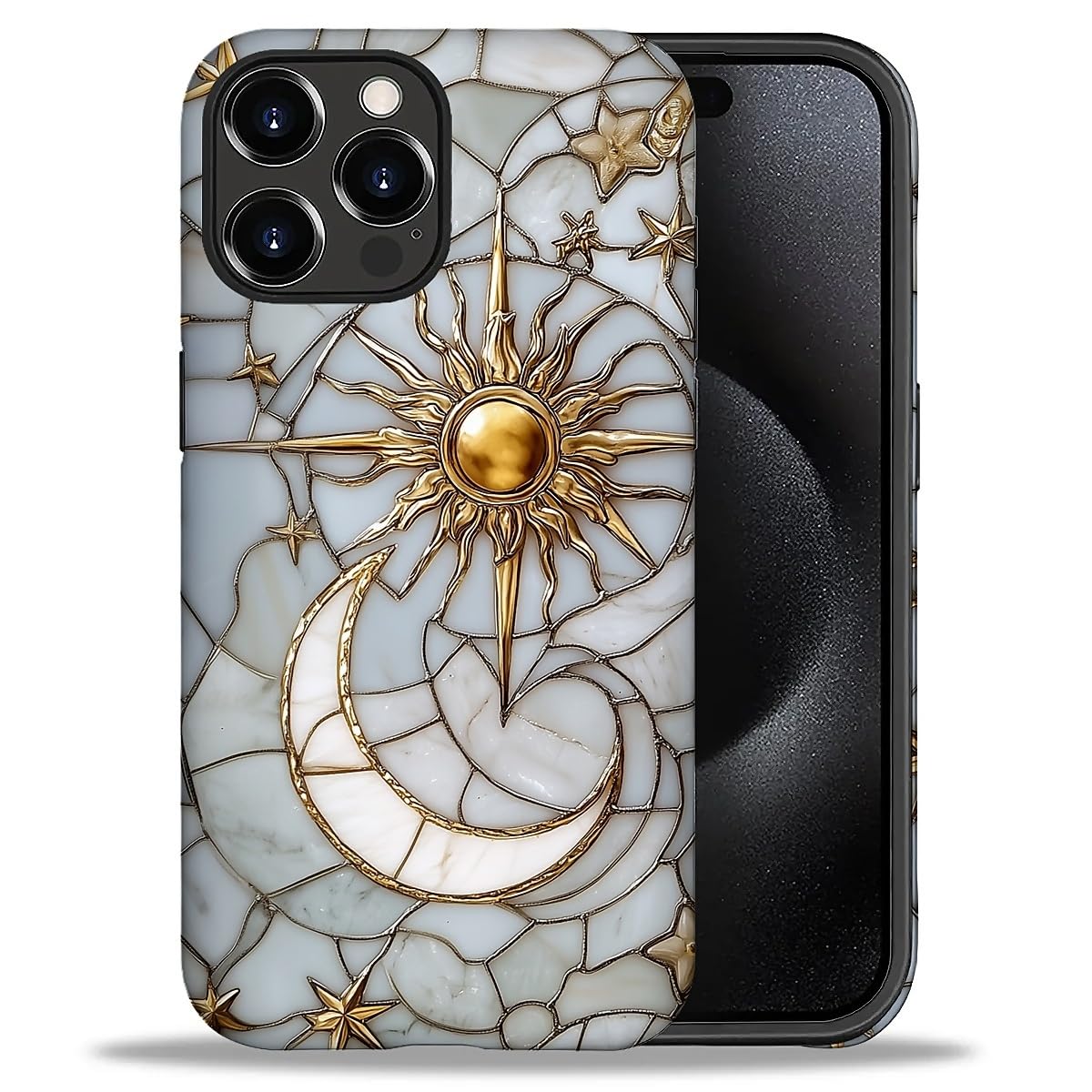 DAIZAG Case for iPhone 13 iPhone 14, Christmas Coffee Snowflake Cane Full-Body Design Hybrid Dual Protection Soft TPU + Hard PC, Shockproof Scratch-Resistant Protective Cover Phone Case for Men Women