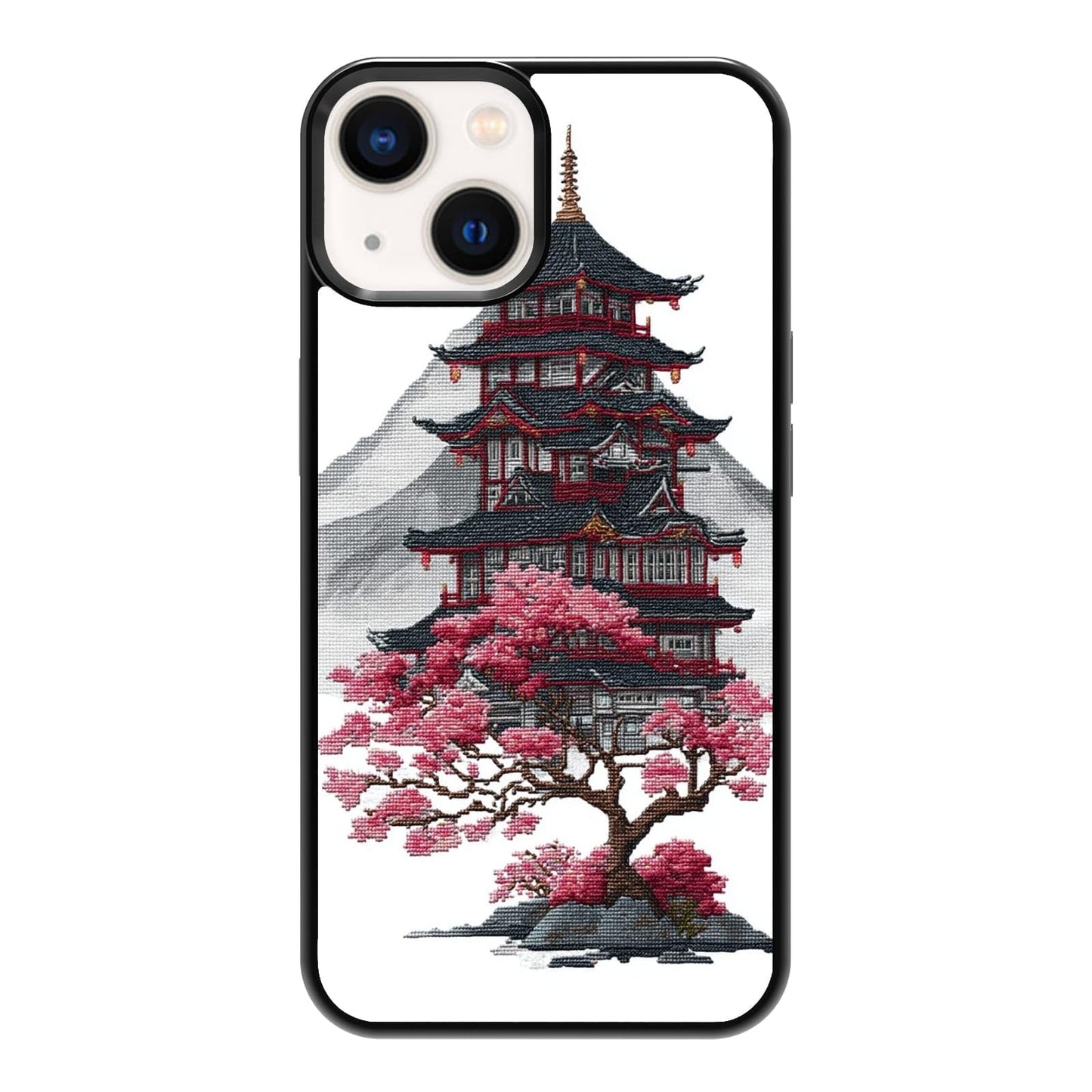 Nature Stained Glass Green Forest Tree Sunlight Phone Case, Shockproof Protective Cover for iPhone 11 12 13 14 15 16 17 Pro Max Plus Mini XR 7 8 SE