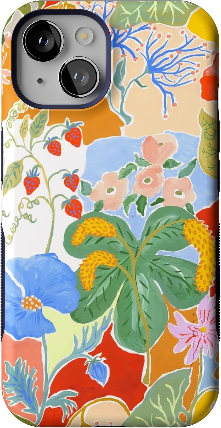 Casely iPhone 14 Case | Hanging Around | Potted Plants Floral | Bold Protective Design | Compatible with MagSafe