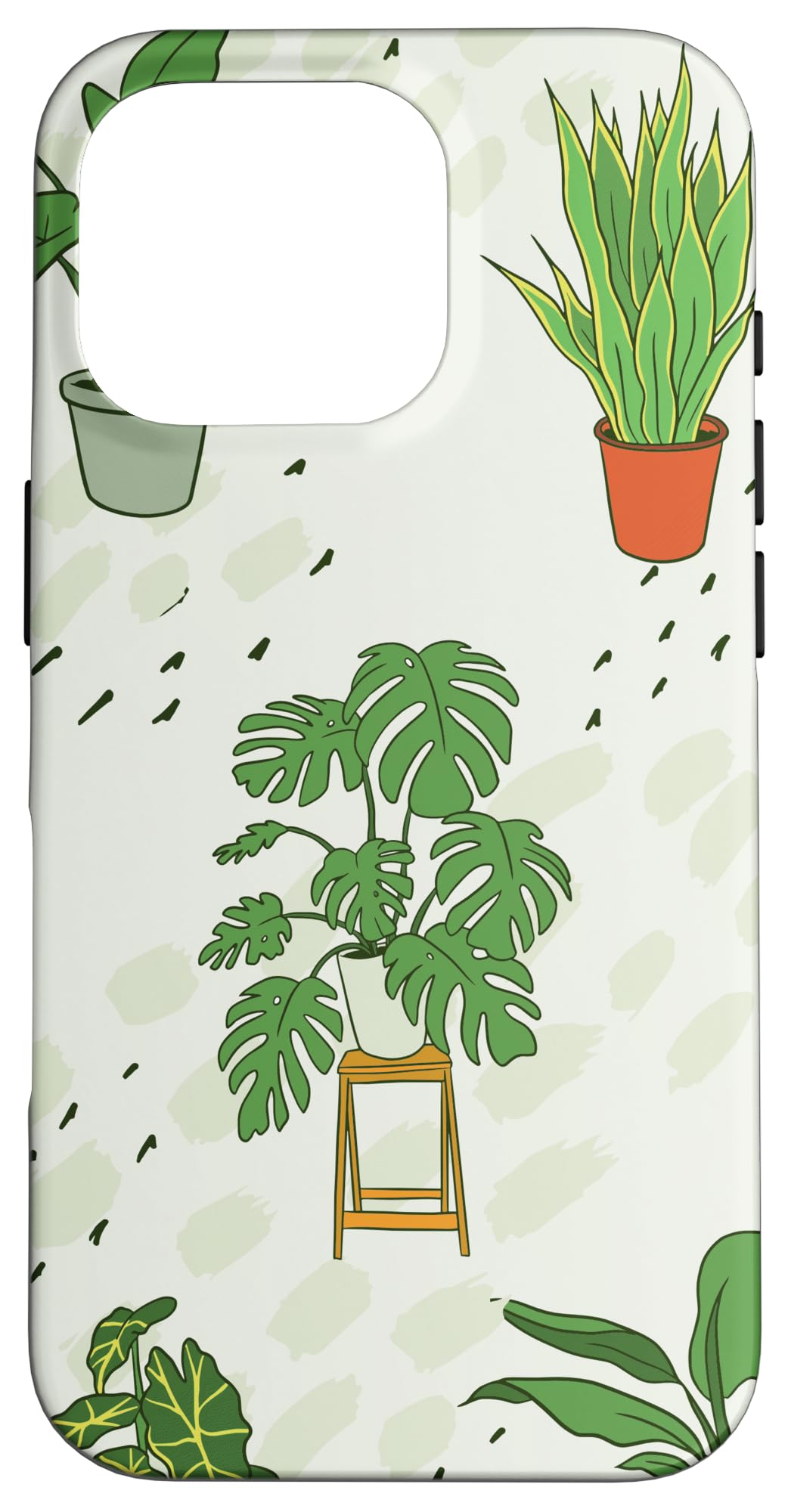Monstera plant Houseplant Illustrations | Boho Nature Leaf Case for iPhone 15