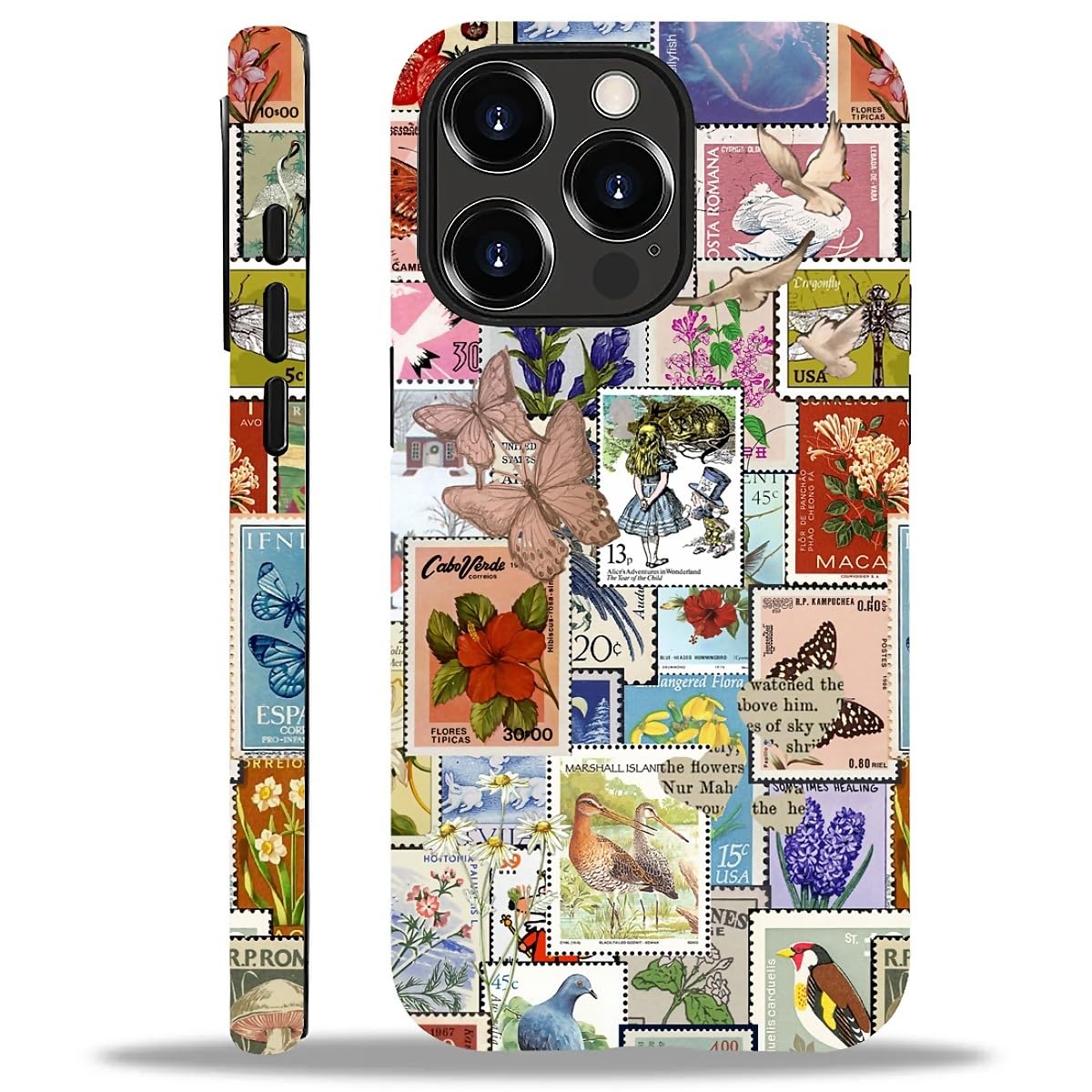 Case for iPhone 16 Pro Max,Aesthetic Frog Pond Splice Exquisitely Pattern Double Protective Phone Cover Cases Soft Silicone for iPhone 16 Pro Max