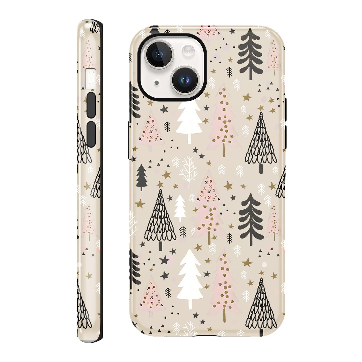 Merry Christmas Phone Case for iPhone 13/14, Cute Case with Candy Gingerbread Man Pattern, Hybrid Durable Shockproof Soft Silicone Cover for Girl Women Men Boys