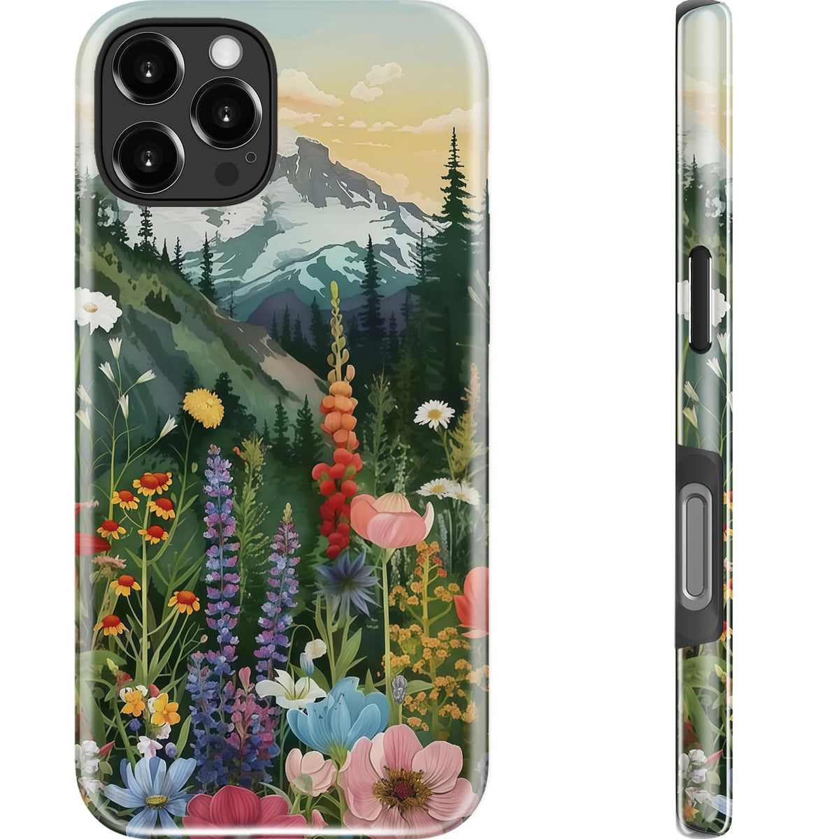 Goodon for iPhone 15 Pro Max Case, Cute Preppy Floral, MagSafe Compatible | Dual-Layer Hard Shell & Silicone, Wireless Charging, Slim Fit Phone Cover with Wildflower Designs for Women Girls