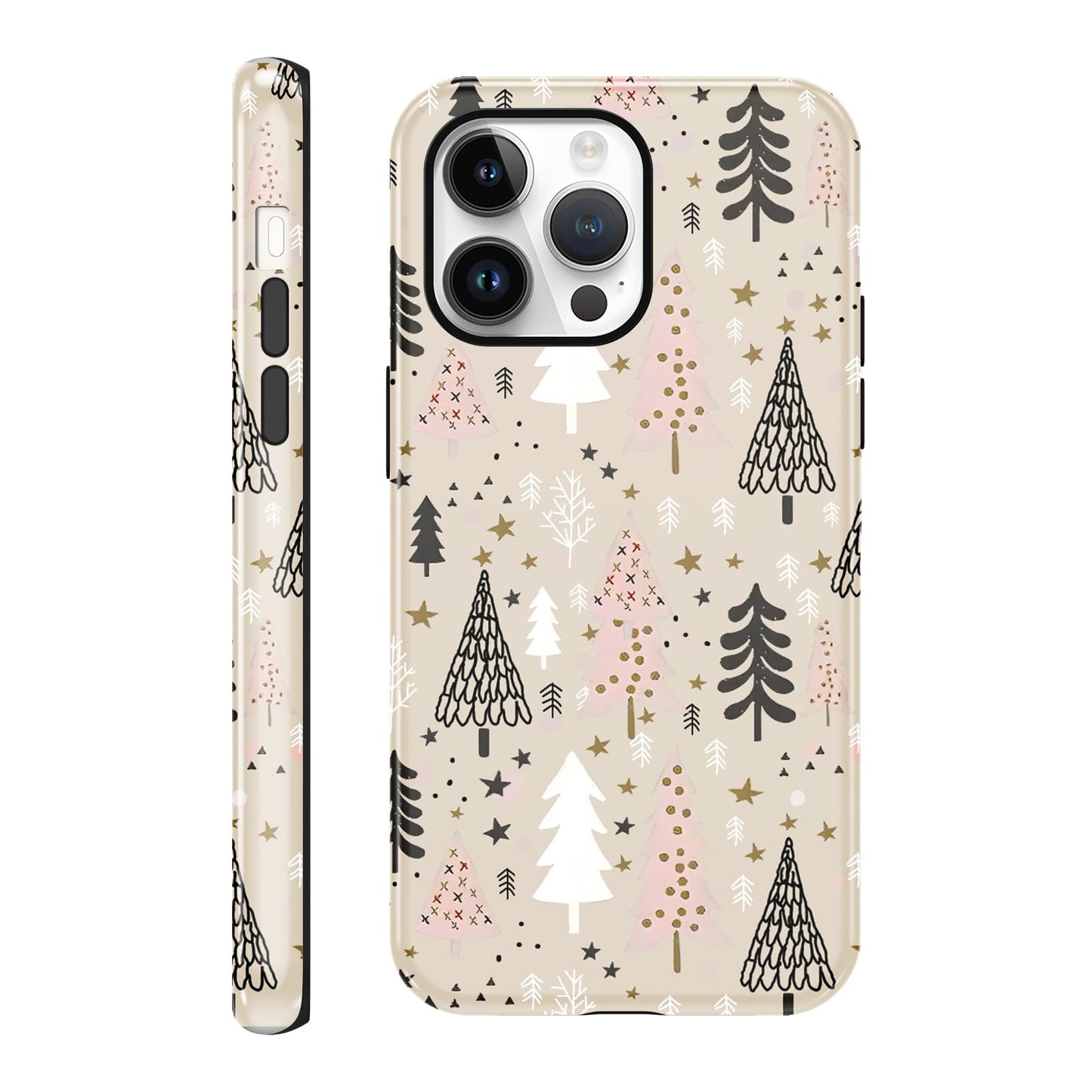 Merry Christmas Phone Case for iPhone 13/14, Cute Case with Candy Gingerbread Man Pattern, Hybrid Durable Shockproof Soft Silicone Cover for Girl Women Men Boys