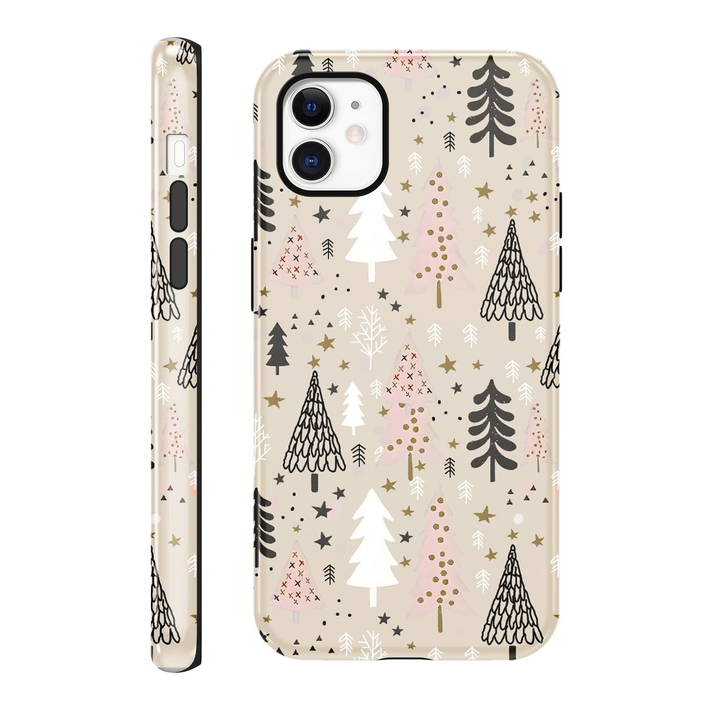 Merry Christmas Phone Case for iPhone 13/14, Cute Case with Candy Gingerbread Man Pattern, Hybrid Durable Shockproof Soft Silicone Cover for Girl Women Men Boys