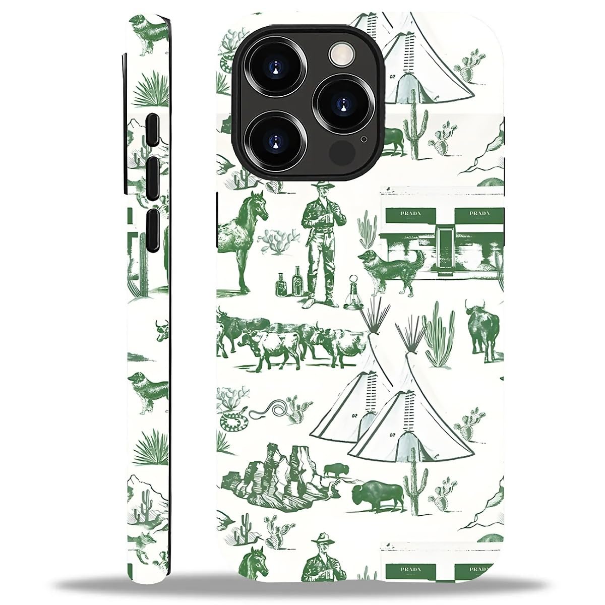 Case for iPhone 16 Pro Max,Aesthetic Frog Pond Splice Exquisitely Pattern Double Protective Phone Cover Cases Soft Silicone for iPhone 16 Pro Max