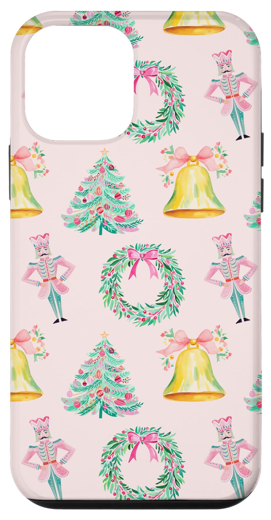 Preppy Pink Christmas Nutcracker Print Case for iPhone 15