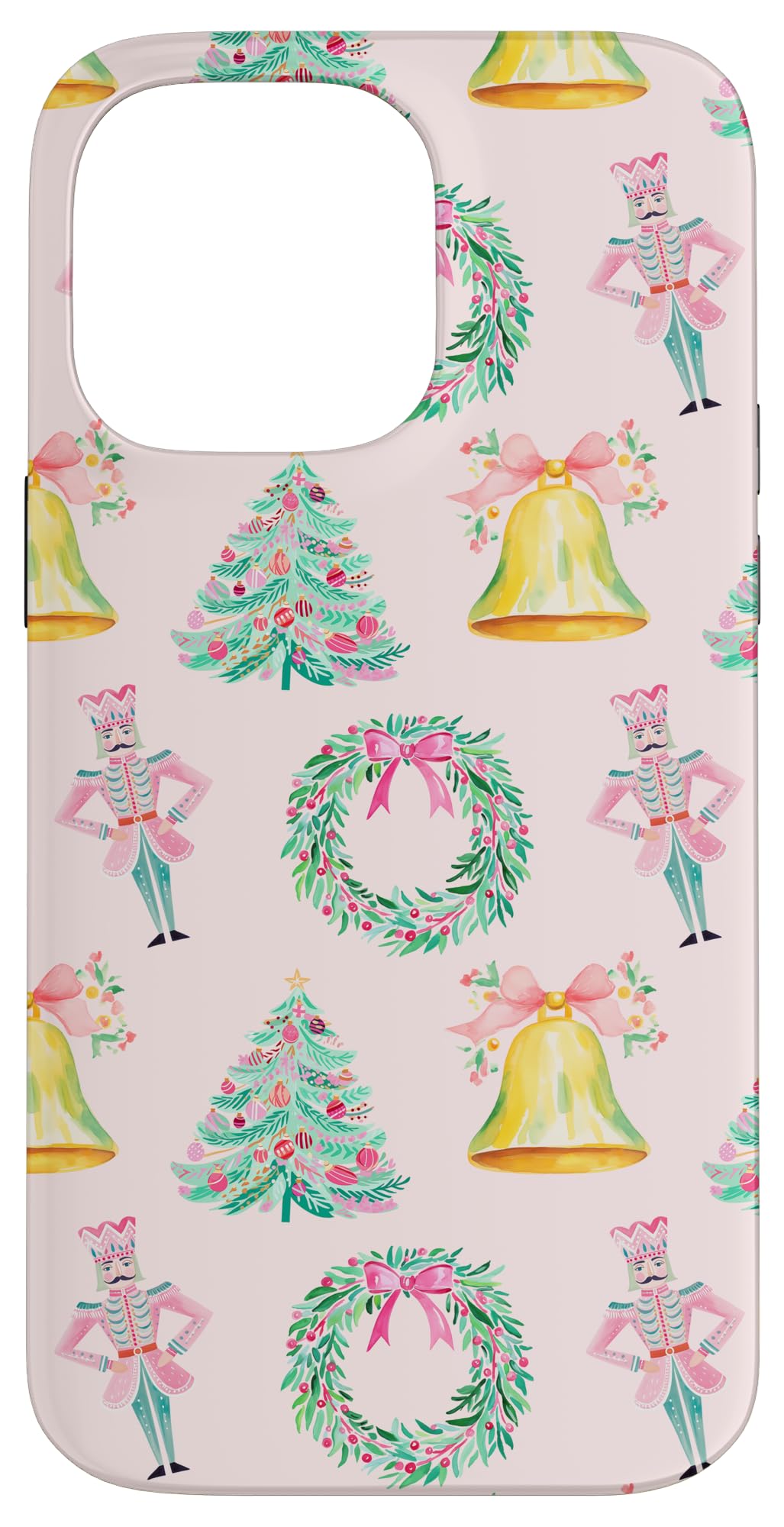 Preppy Pink Christmas Nutcracker Print Case for iPhone 15