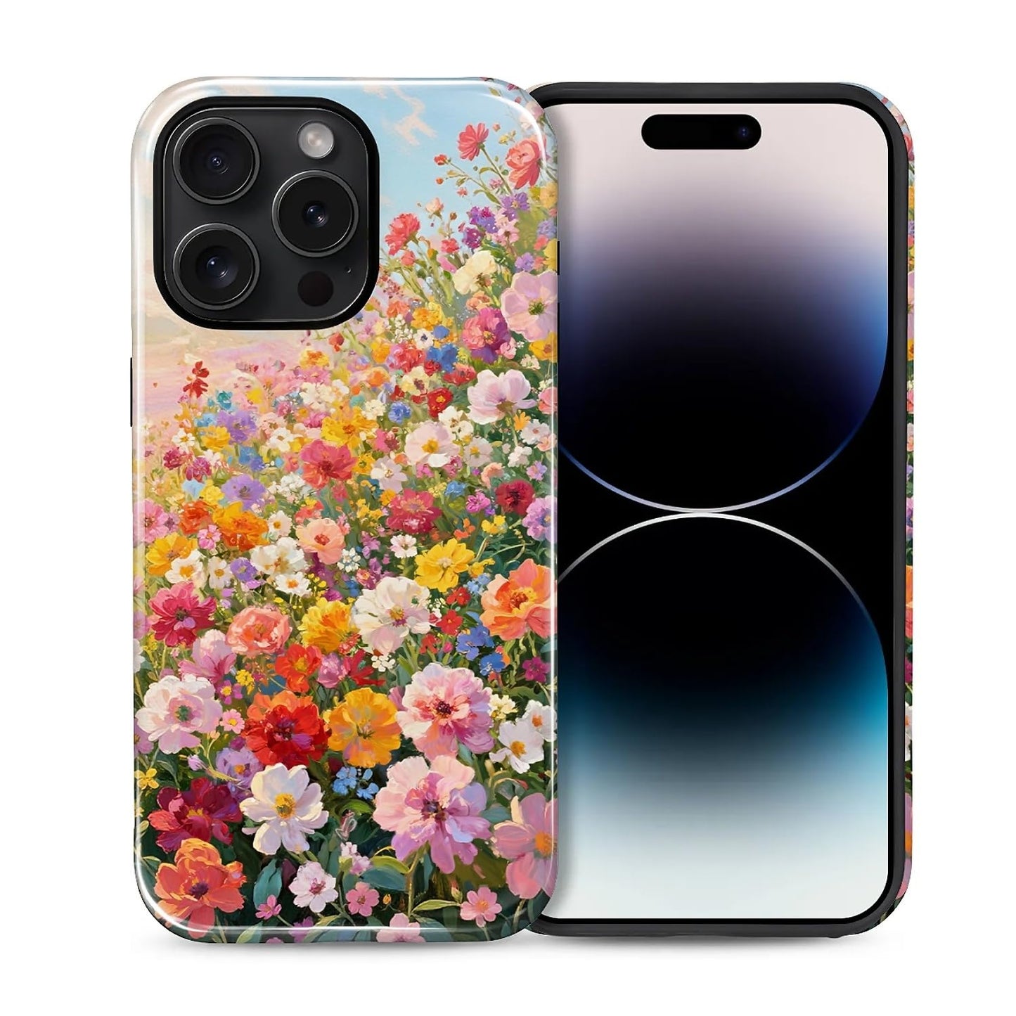 Case for iPhone 15, Shockproof Hybrid Protective Phone Case, Dual-Layer Drop Protection Anti-Scratch, Cozy Cats