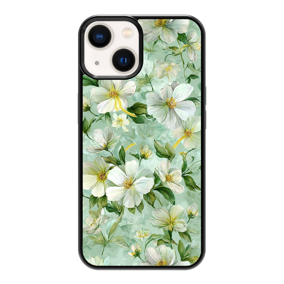 Lush Garden Wildflower Field Green Botanical Nature Aesthetic Phone Case, Shockproof Protective Cover for iPhone 11 12 13 14 15 16 17 Pro Max Plus Mini XR 7 8 SE