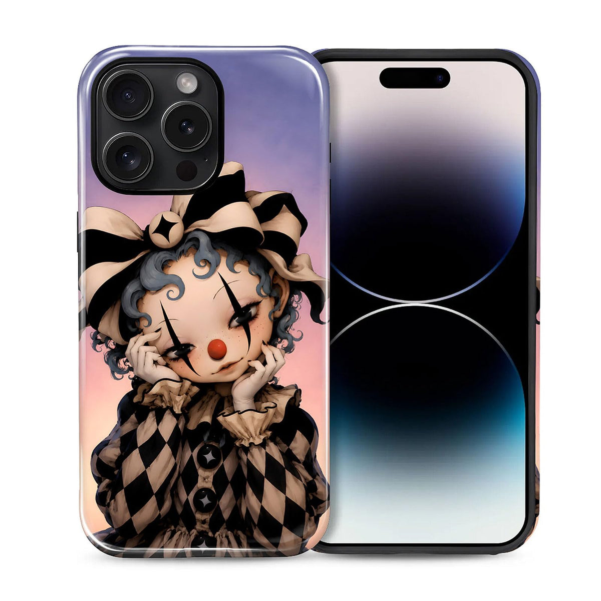 for iPhone 17 Pro Max Case,Hybrid 2-Layer Hard Shell + Silicone Protective Case -Resistant Shockproof- Ally's Dog's Cute College Summer Flower Collage