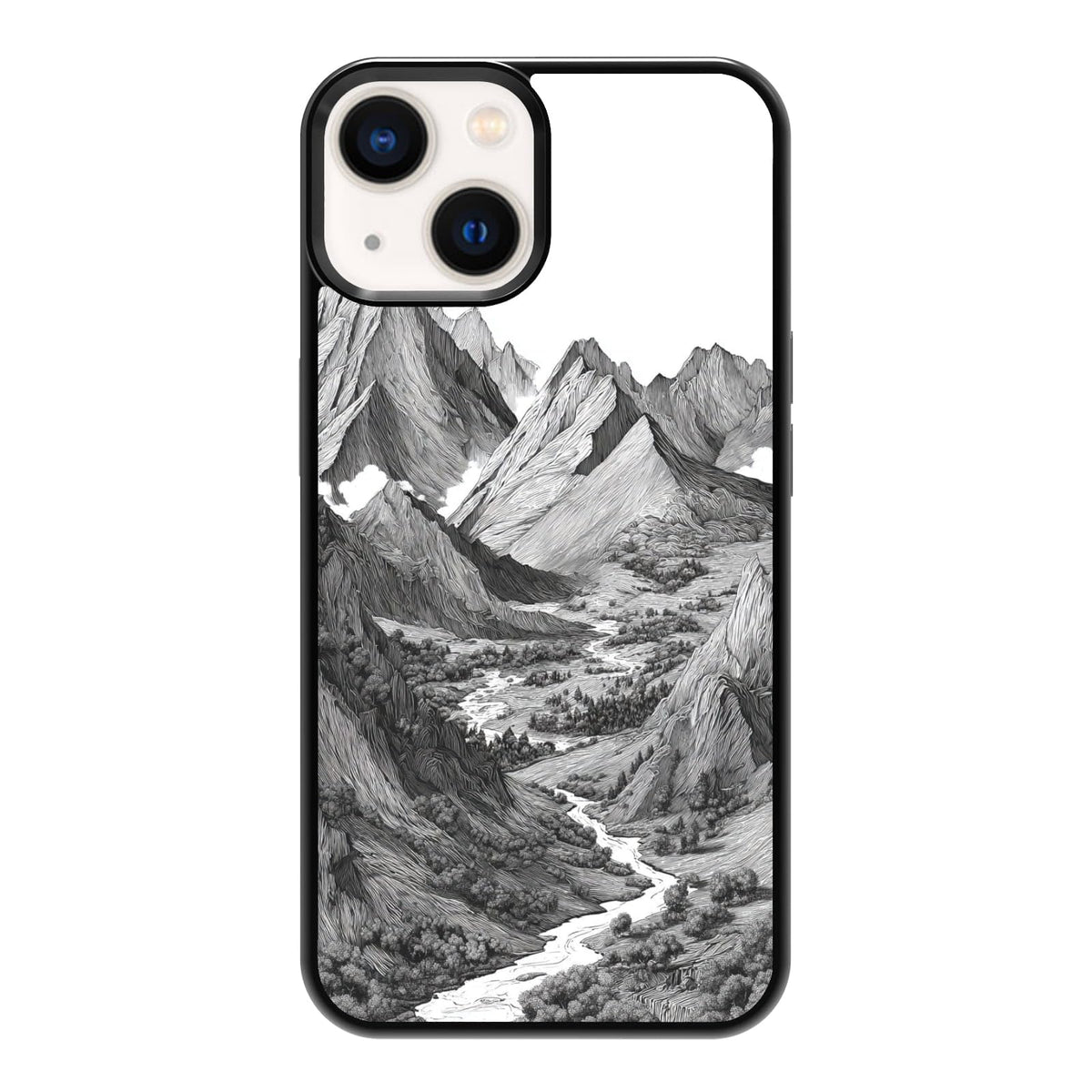 Lush Garden Wildflower Field Green Botanical Nature Aesthetic Phone Case, Shockproof Protective Cover for iPhone 11 12 13 14 15 16 17 Pro Max Plus Mini XR 7 8 SE