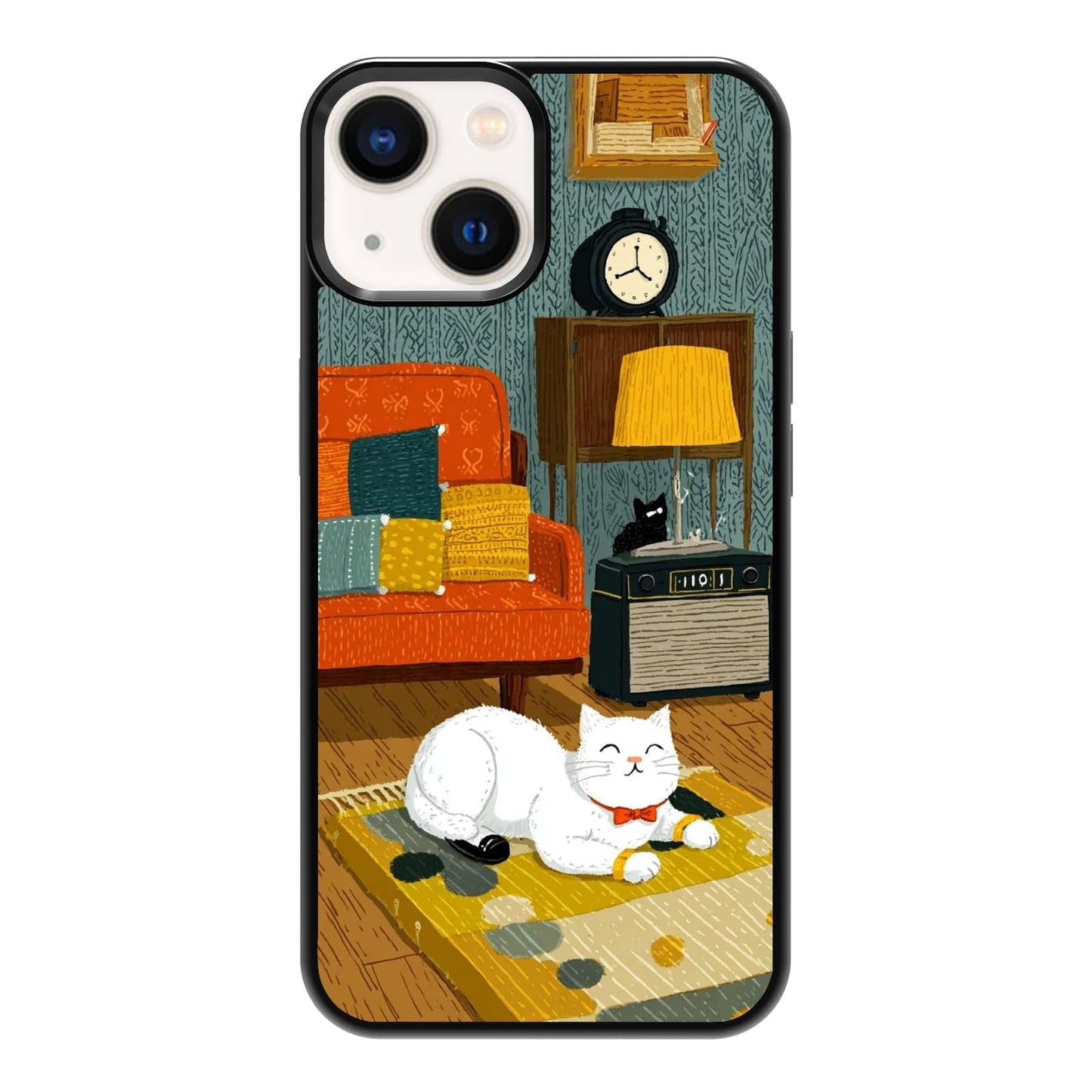 Four Seasons Tree of Life Watercolor Nature Phone Case, Shockproof Protective Cover for iPhone 11 12 13 14 15 16 17 Pro Max Plus Mini XR 7 8 SE