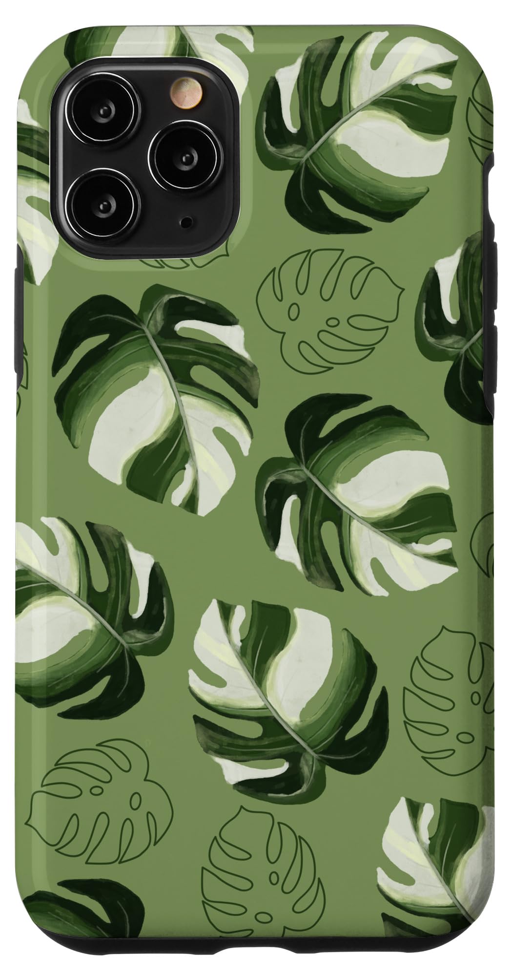 Monstera Deliciosa Leaves Plant Leaf Botanical Nature Case for iPhone 15