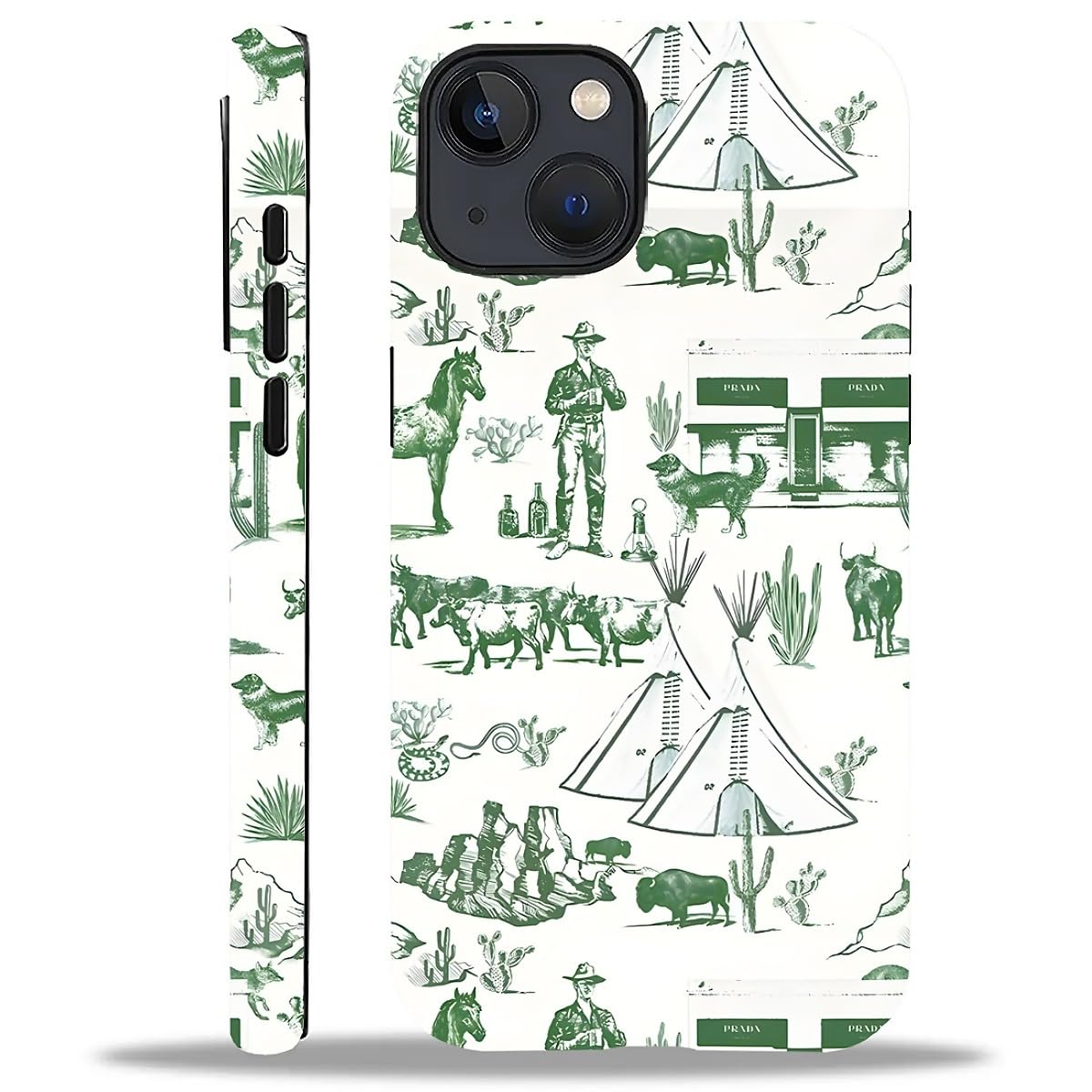 Case for iPhone 16 Pro Max,Aesthetic Frog Pond Splice Exquisitely Pattern Double Protective Phone Cover Cases Soft Silicone for iPhone 16 Pro Max