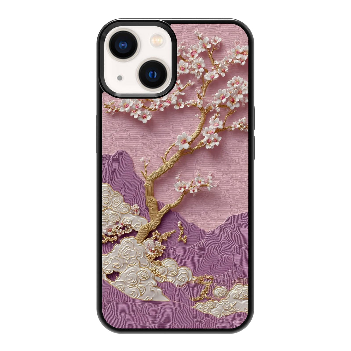 Elegant Forest Green Botanical Leaf and Plant Illustration Phone Case, Shockproof Protective Cover for iPhone 11 12 13 14 15 16 17 Pro Max Plus Mini XR 7 8 SE