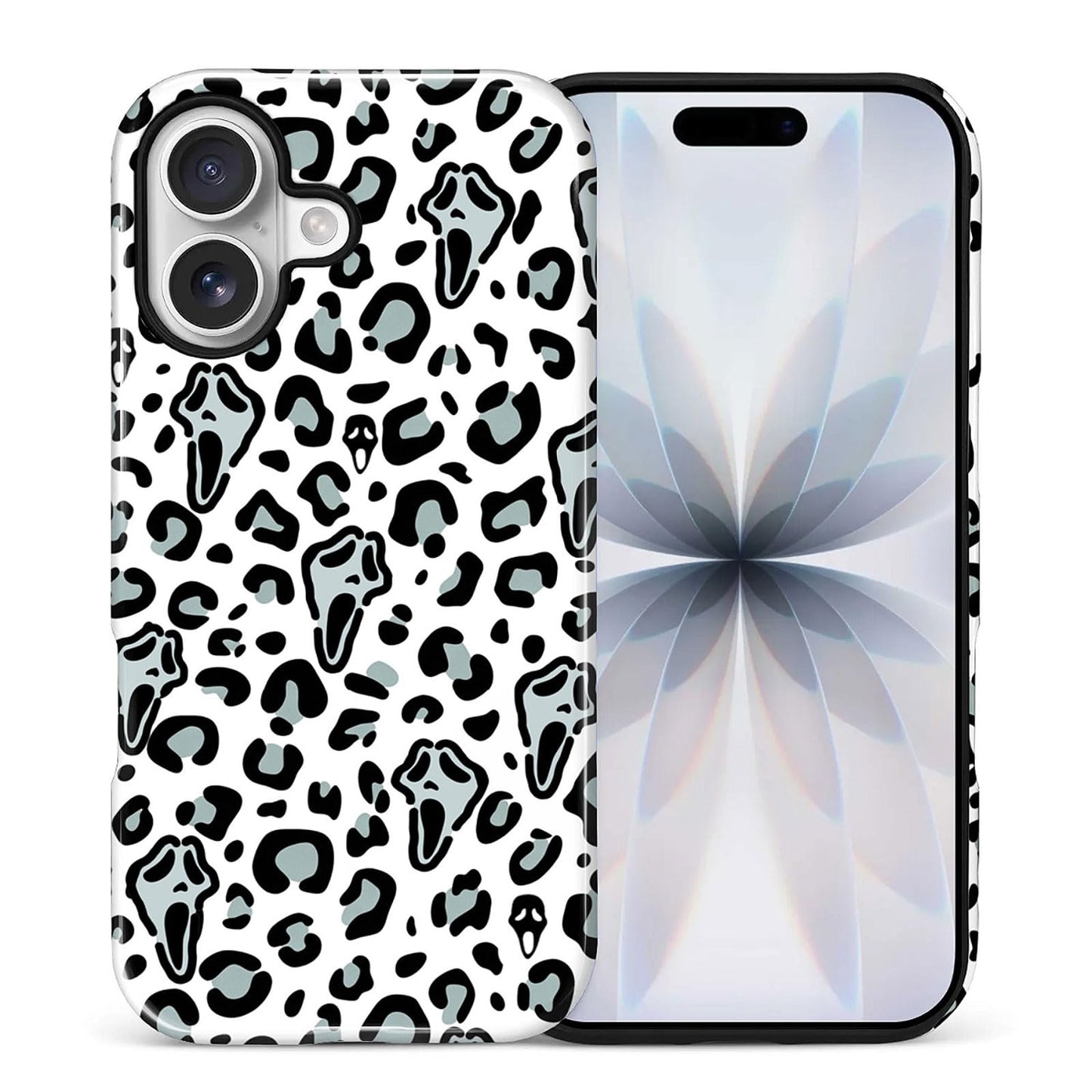 for iPhone 13/14 Case,Hybrid 2-Layer Hard Shell + Silicone Protective Case -Resistant Shockproof- A Naughty Cat with Blue Stripes Eating Fish