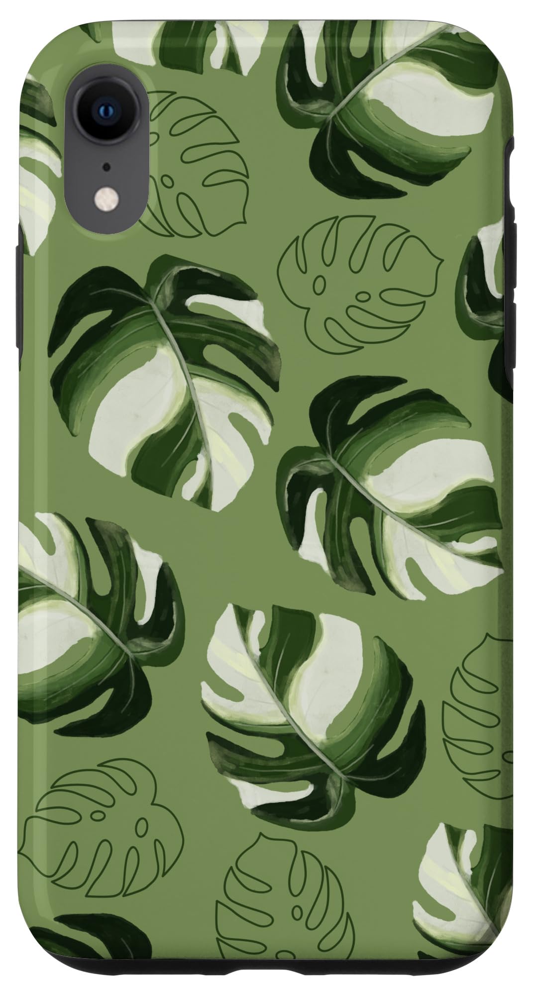 Monstera Deliciosa Leaves Plant Leaf Botanical Nature Case for iPhone 15