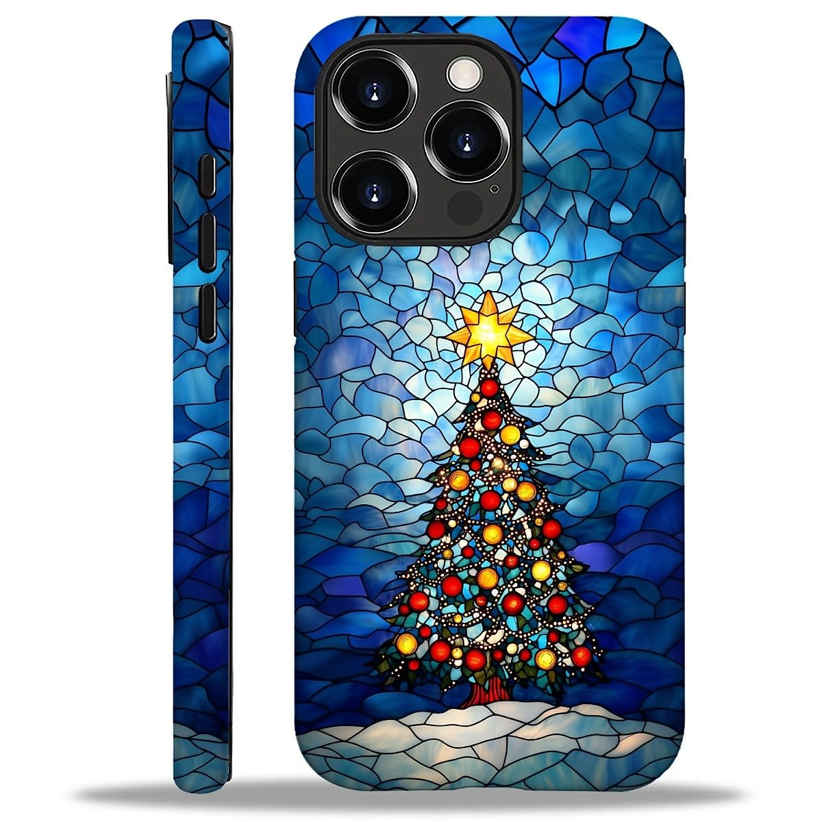 Case Compatible with iPhone 16,Christmas Decorations-Santa Claus Hybrid 2-Layer Hard Shell+Silicone Double Protective Scratch-Resistant Shockproof Case for iPhone 16