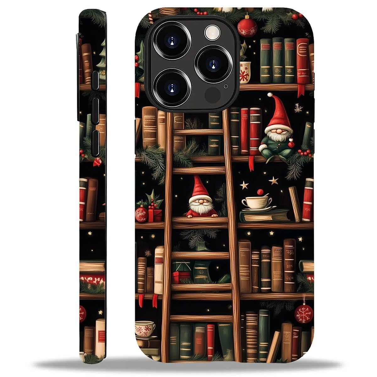 Case Compatible with iPhone 16,Christmas Decorations-Santa Claus Hybrid 2-Layer Hard Shell+Silicone Double Protective Scratch-Resistant Shockproof Case for iPhone 16
