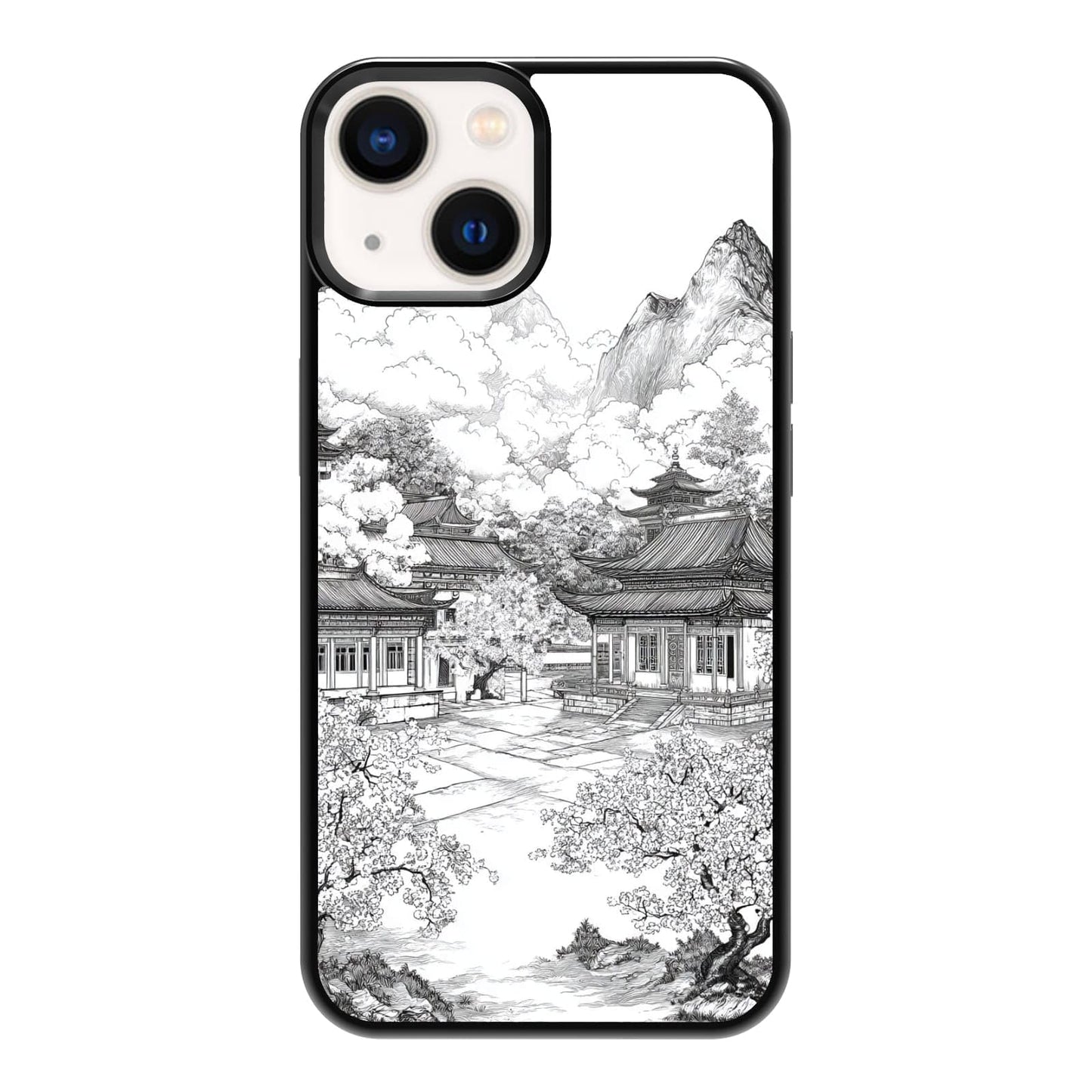 Vintage Green Herb Botanical Leaf Sketch Nature Phone Case, Shockproof Protective Cover for iPhone 11 12 13 14 15 16 17 Pro Max Plus Mini XR 7 8 SE