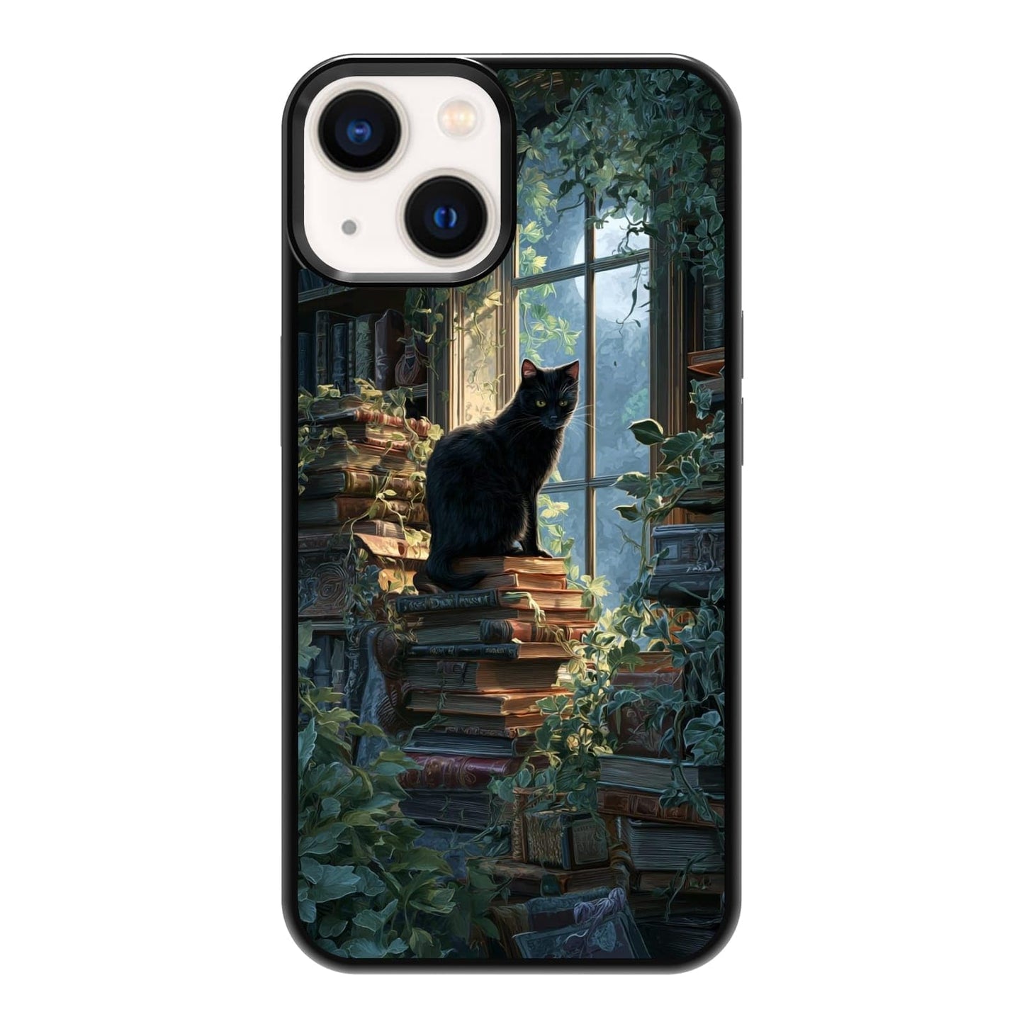 Nature Stained Glass Green Forest Tree Sunlight Phone Case, Shockproof Protective Cover for iPhone 11 12 13 14 15 16 17 Pro Max Plus Mini XR 7 8 SE