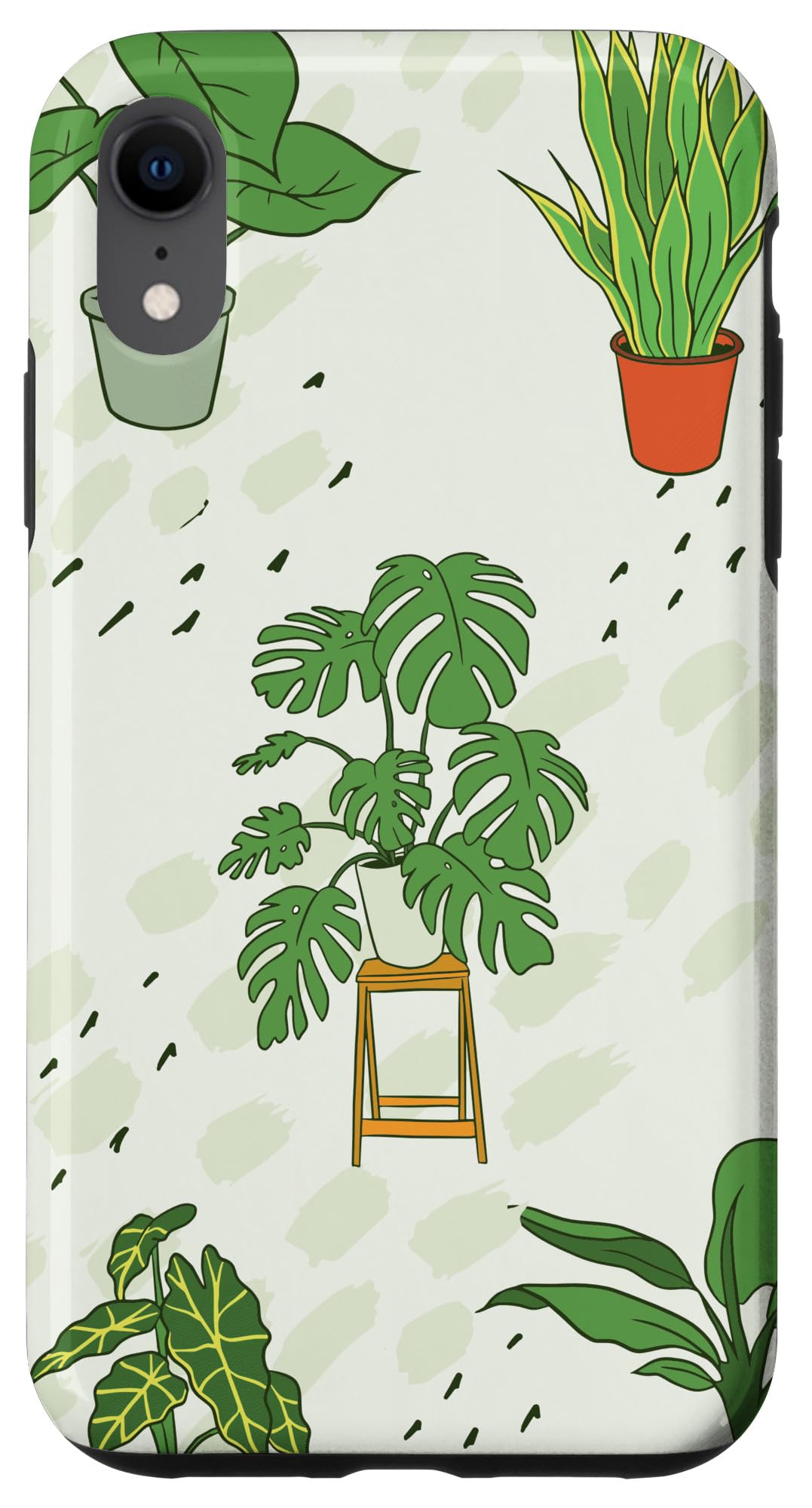 Monstera plant Houseplant Illustrations | Boho Nature Leaf Case for iPhone 15