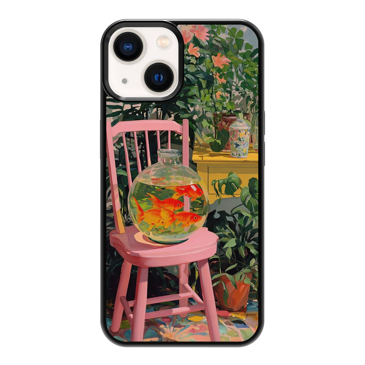 Lush Garden Wildflower Field Green Botanical Nature Aesthetic Phone Case, Shockproof Protective Cover for iPhone 11 12 13 14 15 16 17 Pro Max Plus Mini XR 7 8 SE
