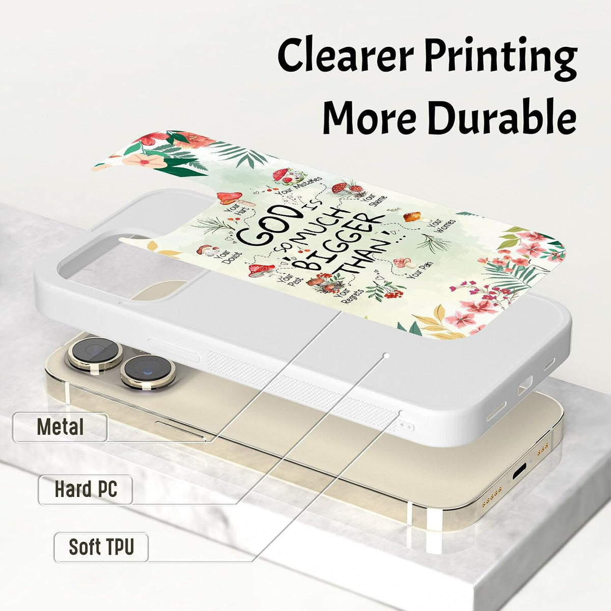 Cute Plant Lover Phone Cases for iPhone 11 12 13 14 15 16 17 Pro Max Plus Mini X 7 8 SE| for Samsung Galaxy A17 A25 A26 A33 A35 A36 | Christian Print Cover Case