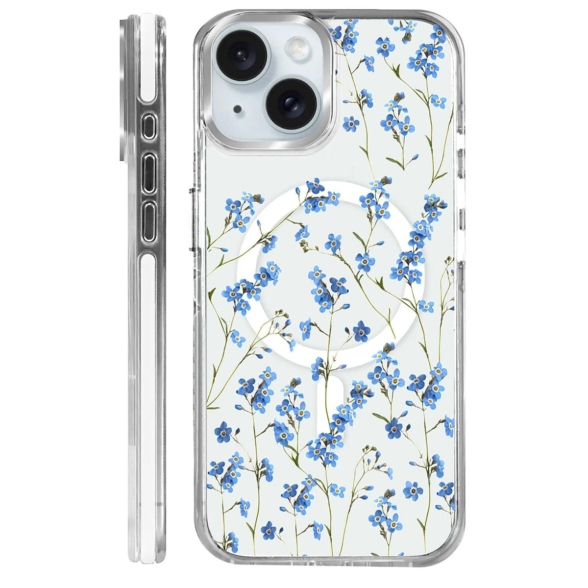 for iPhone 15 Case,Compatible with MagSafe,The Transparent TPU Silicone Protects The Phone Case from Drops, Slips and Fingerprints.Blue Ocean Whale Shark Octopus Turtle Collage
