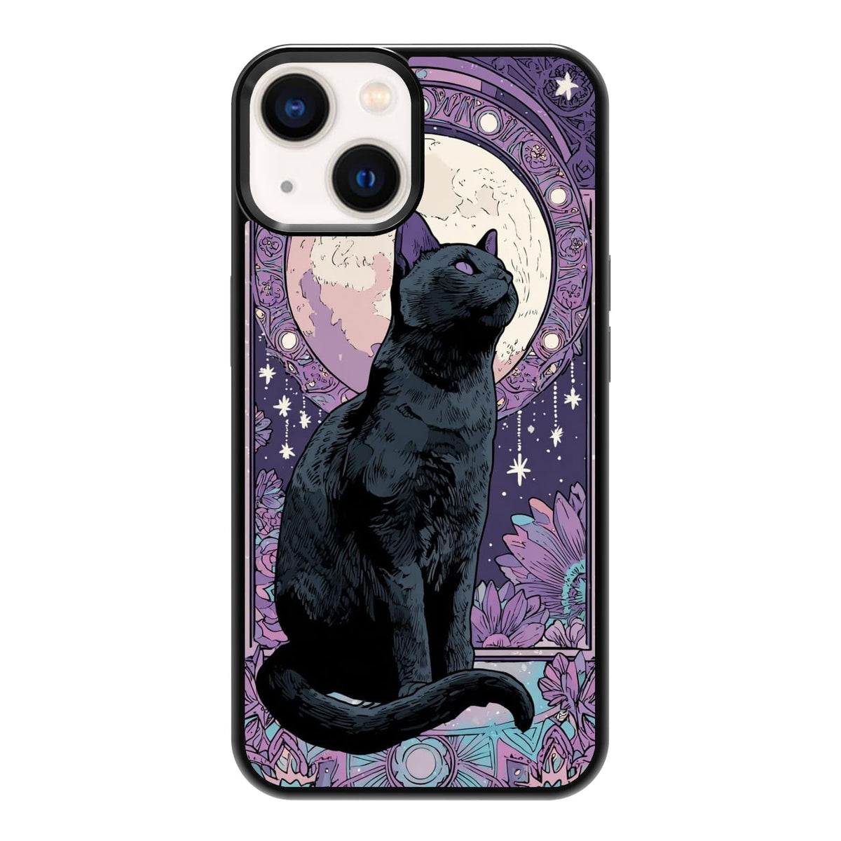Plant Lover Black Cat Houseplants Indoor Garden Aesthetic Phone Case, Shockproof Protective Cover for iPhone 11 12 13 14 15 16 17 Pro Max Plus Mini XR 7 8 SE
