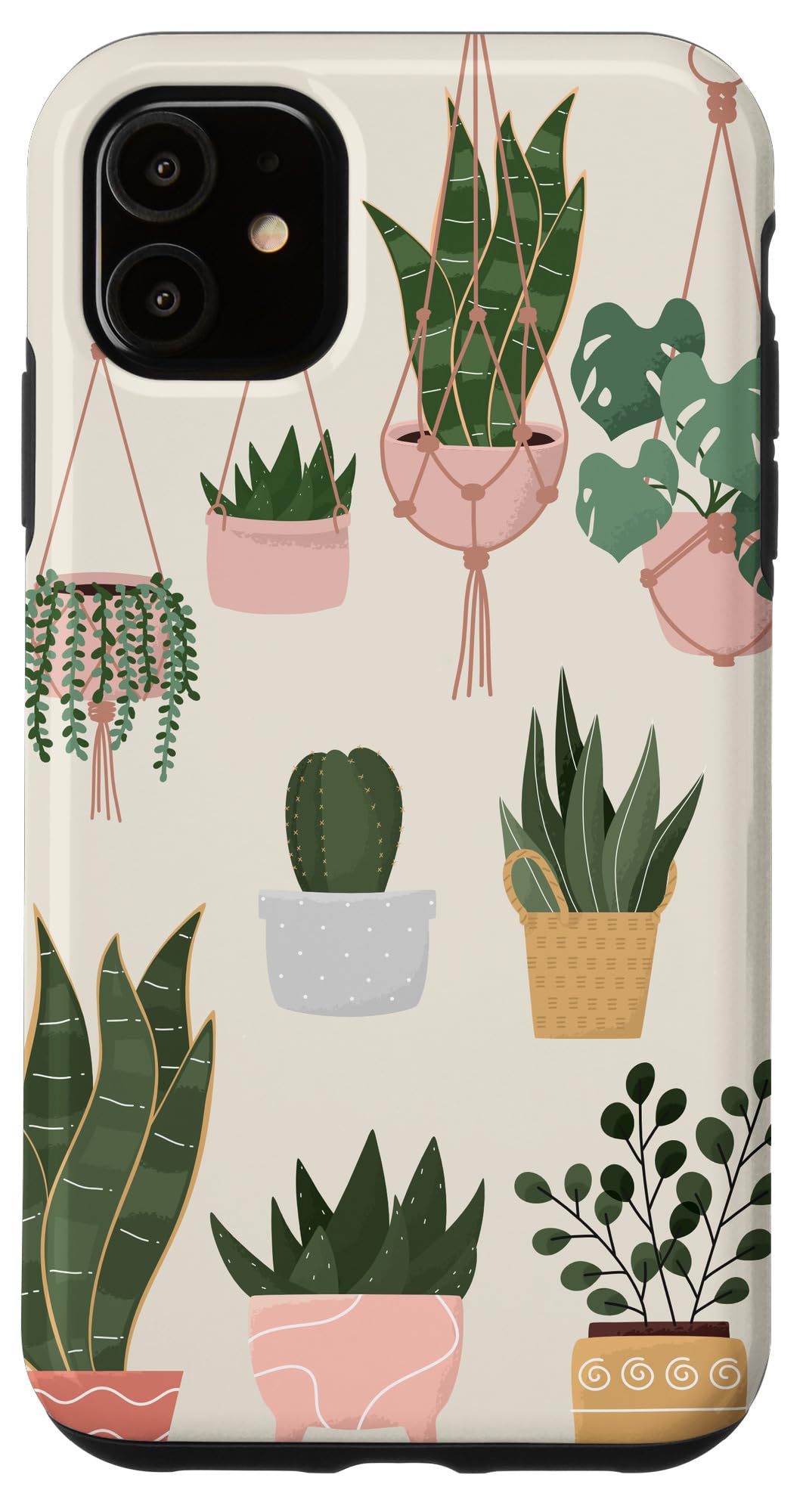 Boho Indoor and Outdoor Plant Illustrations Nature Art Phone Case for iPhone 15 Pro Max