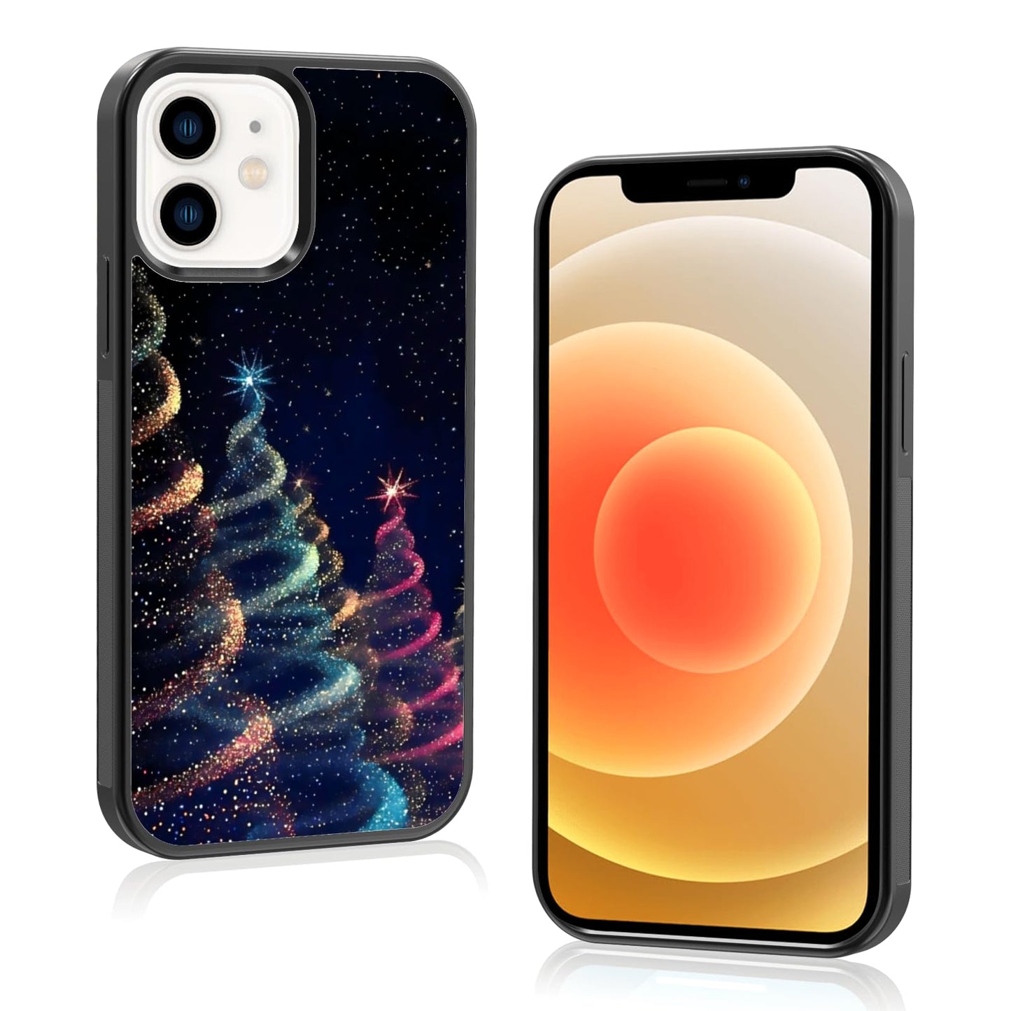 Cute Christmas Tree Bow Phone Case: Kawaii Winter Non-Slip Design Compatible with iPhone 13./14 Case for Women & Girl（14）