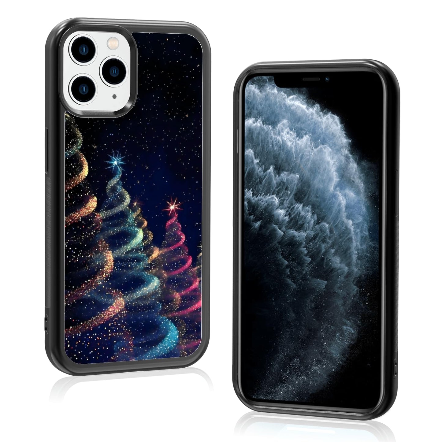 Cute Christmas Tree Bow Phone Case: Kawaii Winter Non-Slip Design Compatible with iPhone 13./14 Case for Women & Girl（14）
