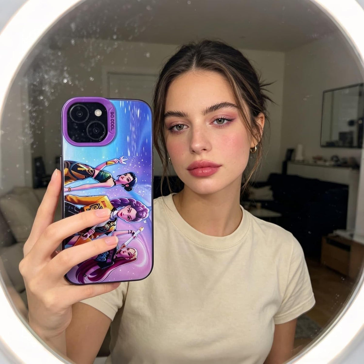 Cartoon Phone Case for iPhone 13/14, Fashion Kawaii Soft TPU Shockproof Protective Back Cover (Multicolor, iPhone 13/14)
