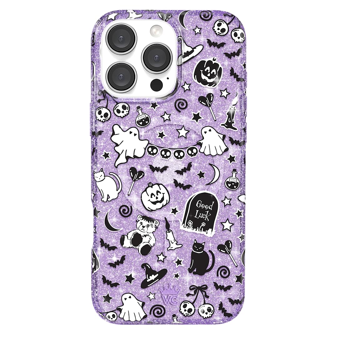 VELVET CAVIAR Christmas Phone Case for iPhone 16 - Compatible with MagSafe [10ft Drop Tested] - Holiday Peppermint Glitter Winter Theme