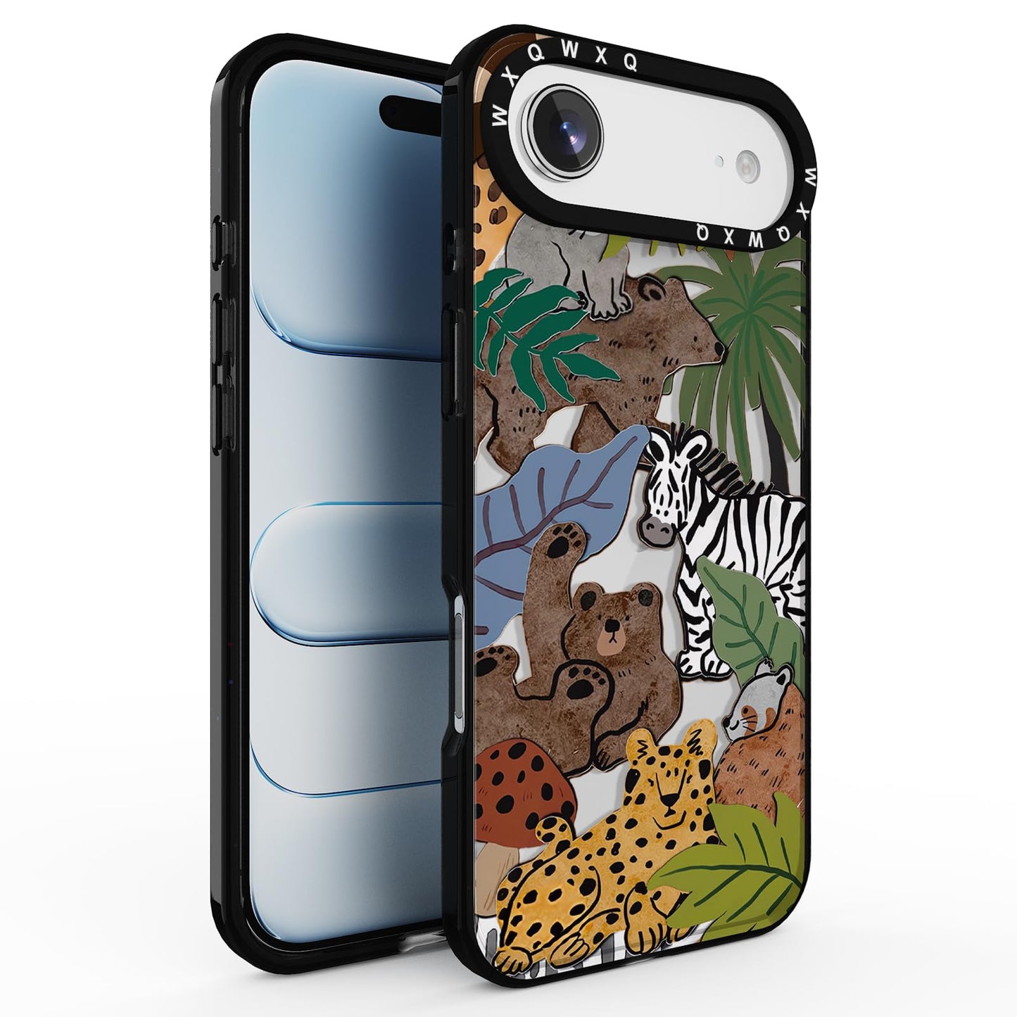 for iPhone 16 pro max Graffiti of Cartoon Animal Clear Phone Case | TPU+PC Premium Painted Anti-Drop Phone Case Superior Shock Absorption Military-Grade Drop Protection cover