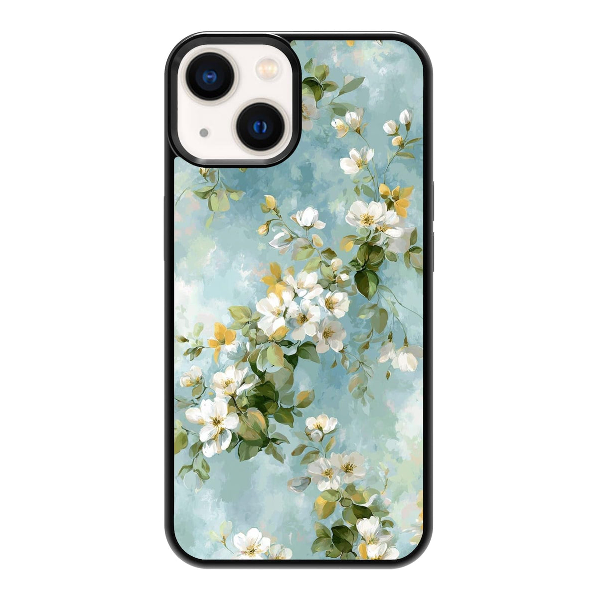 Lush Garden Wildflower Field Green Botanical Nature Aesthetic Phone Case, Shockproof Protective Cover for iPhone 11 12 13 14 15 16 17 Pro Max Plus Mini XR 7 8 SE